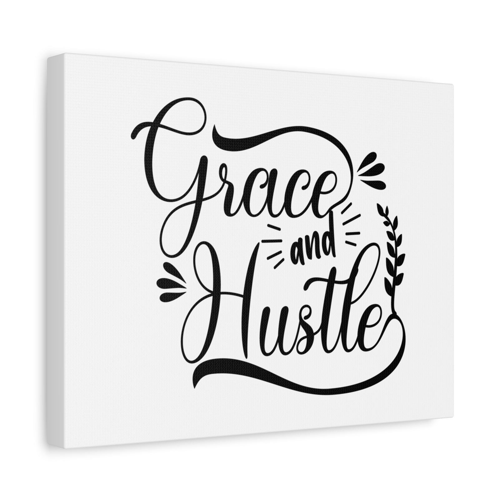 Inspirational Quote Canvas Grace And Hustle Wall Art Motivational Motto Inspiring Prints Artwork Decor Ready to Hang-Express Your Love Gifts