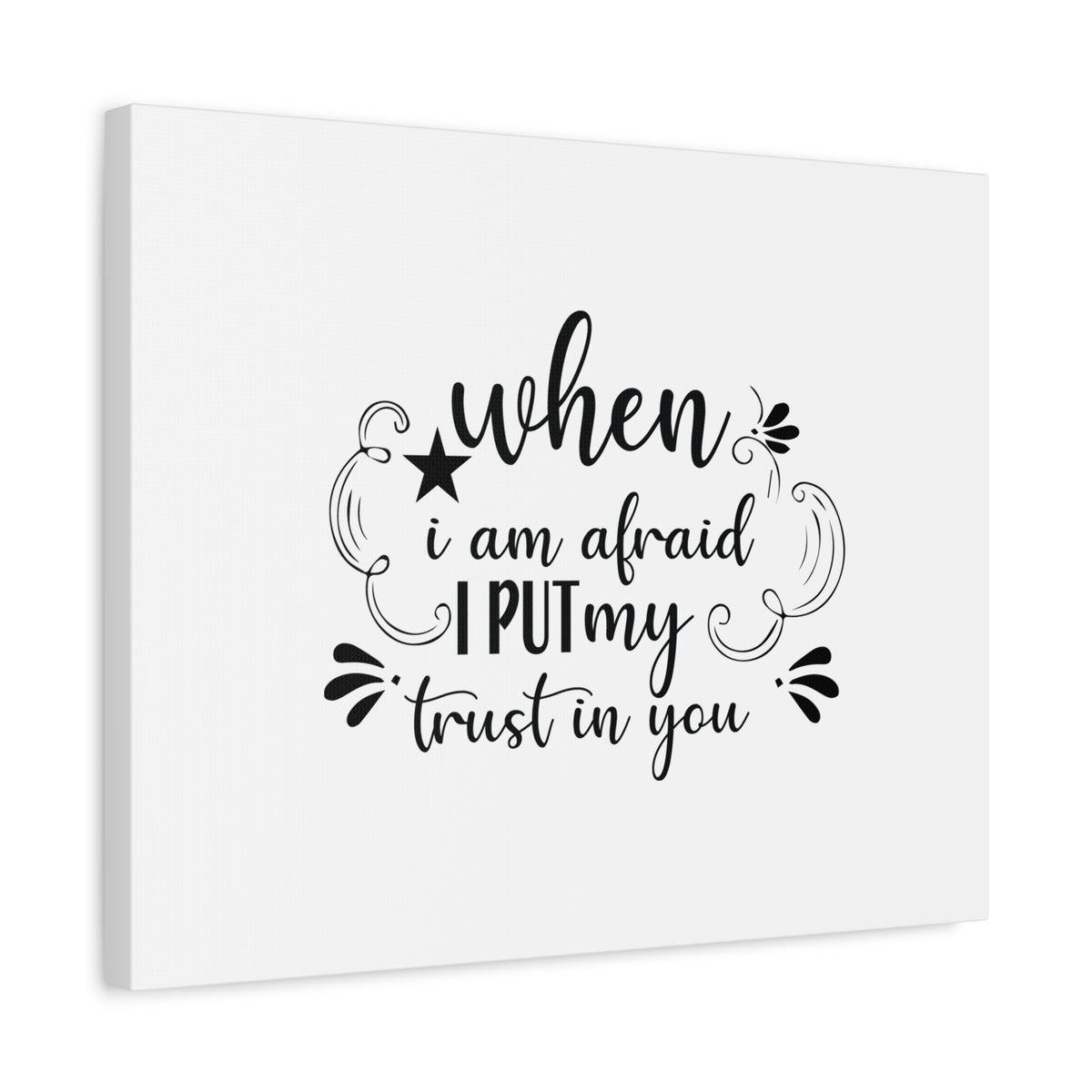 Scripture Canvas I Put My Trust In You Psalm 56:3 Christian Wall Art Bible Verse Print Ready to Hang-Express Your Love Gifts