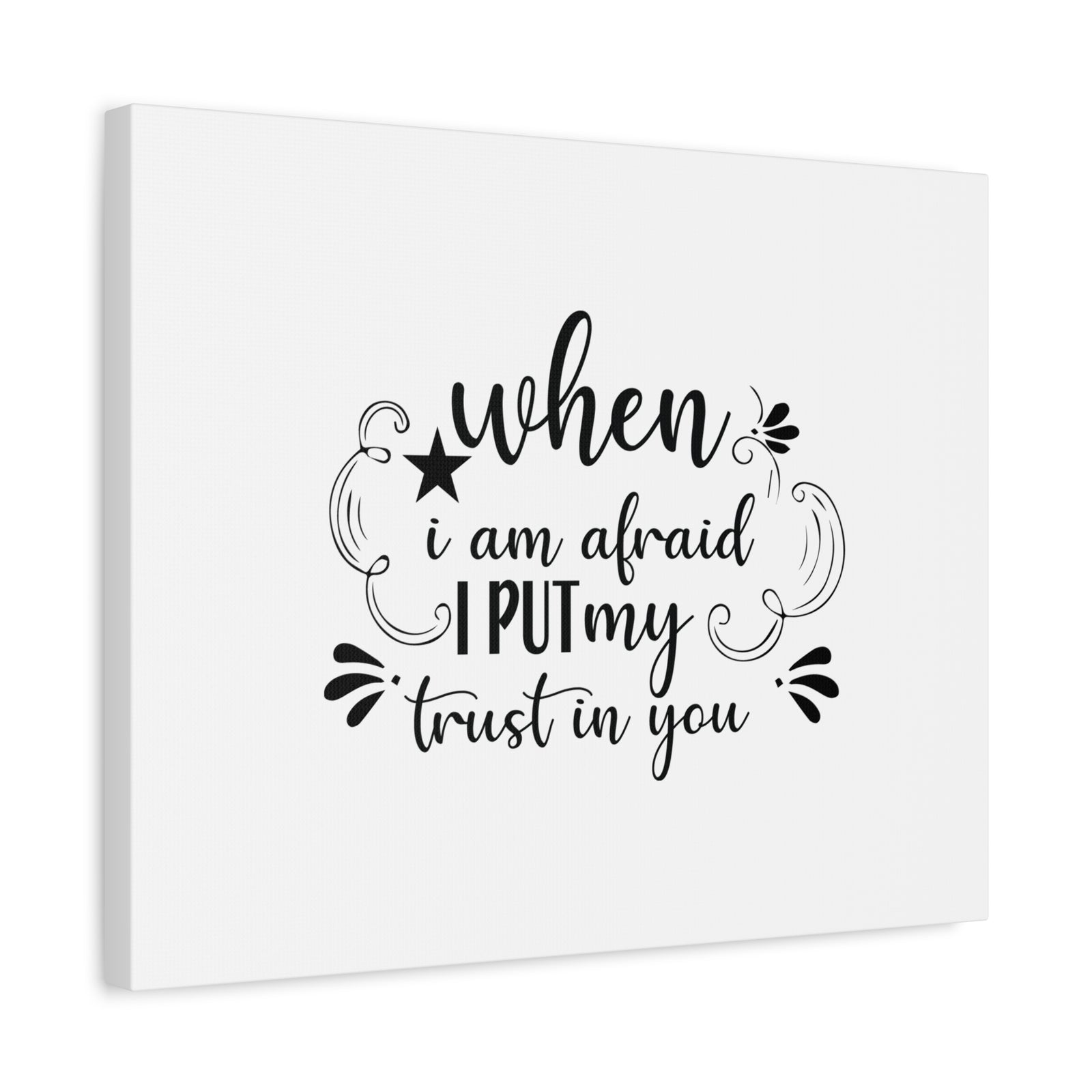 Scripture Canvas I Put My Trust In You Psalm 56:3 Christian Wall Art Bible Verse Print Ready to Hang-Express Your Love Gifts