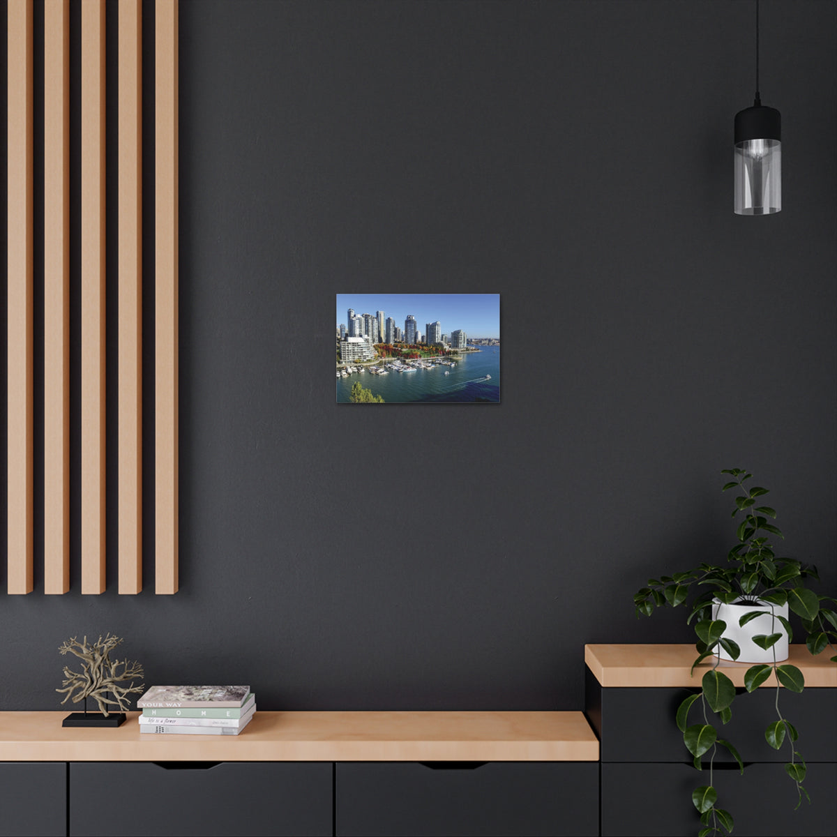 Vancouver Daytime Skyline Canvas Artwork High-Quality Breathtaking Stunning Cityscape for Home Decor Ready to Hang-Express Your Love Gifts