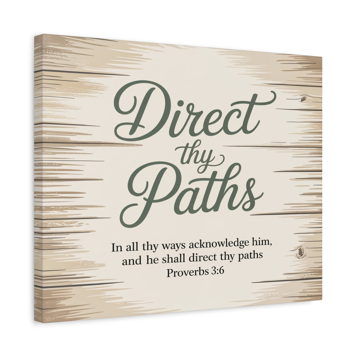 Scripture Canvas Direct Thy Paths Proverbs 3:6 Christian Wall Art Bible Verse Print Ready to Hang-Express Your Love Gifts