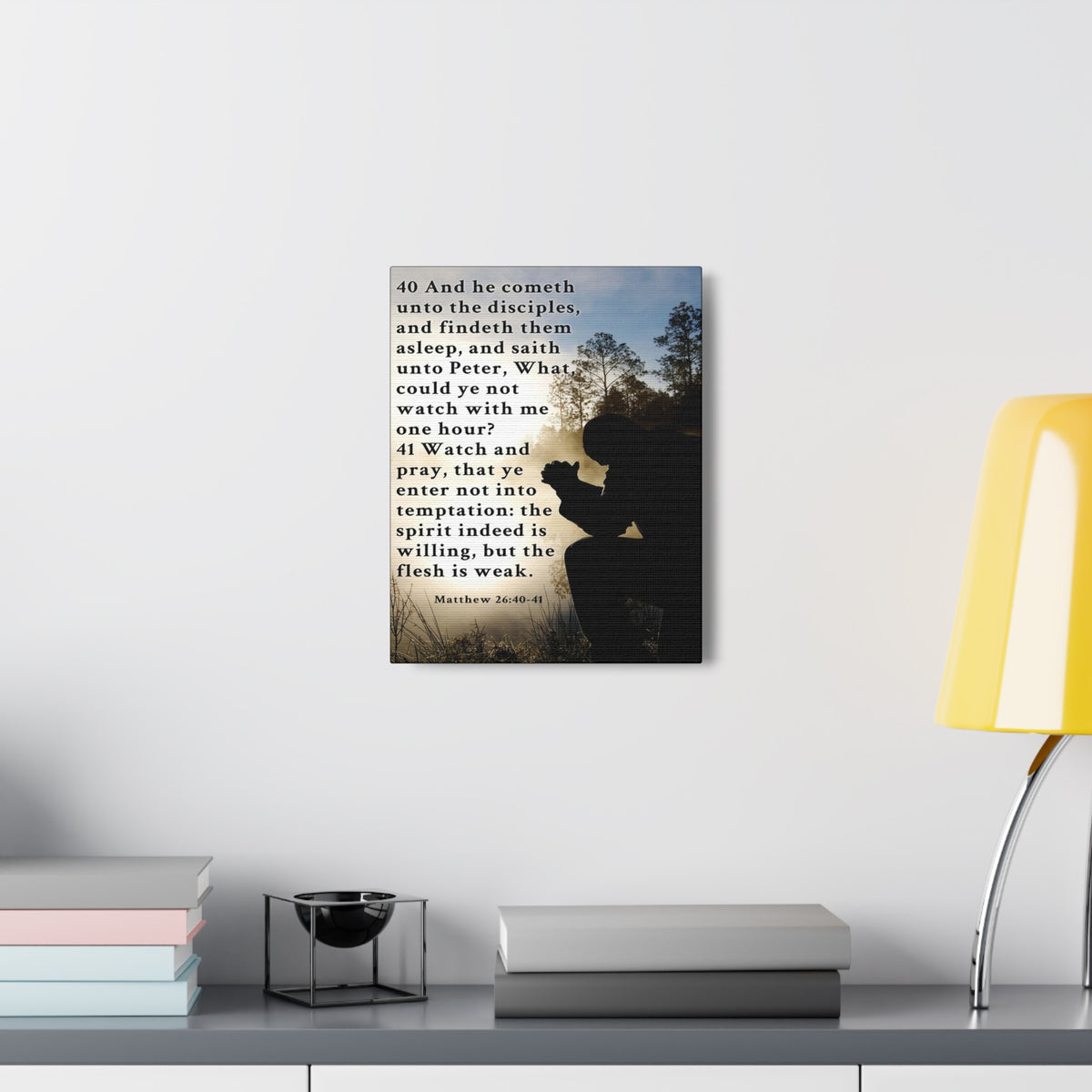 Scripture Walls Matthew 26:38-46 Bible Verse Canvas Christian Wall Art Ready to Hang Unframed-Express Your Love Gifts