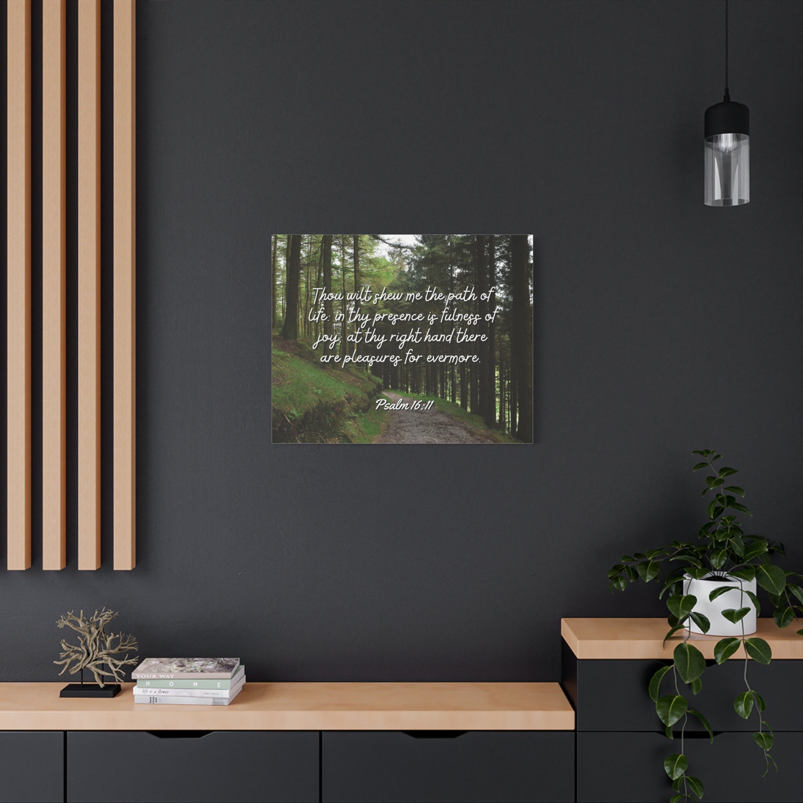 Scripture Walls The Path Of Life Psalm 16:11 Bible Verse Canvas Christian Wall Art Ready to Hang-Express Your Love Gifts