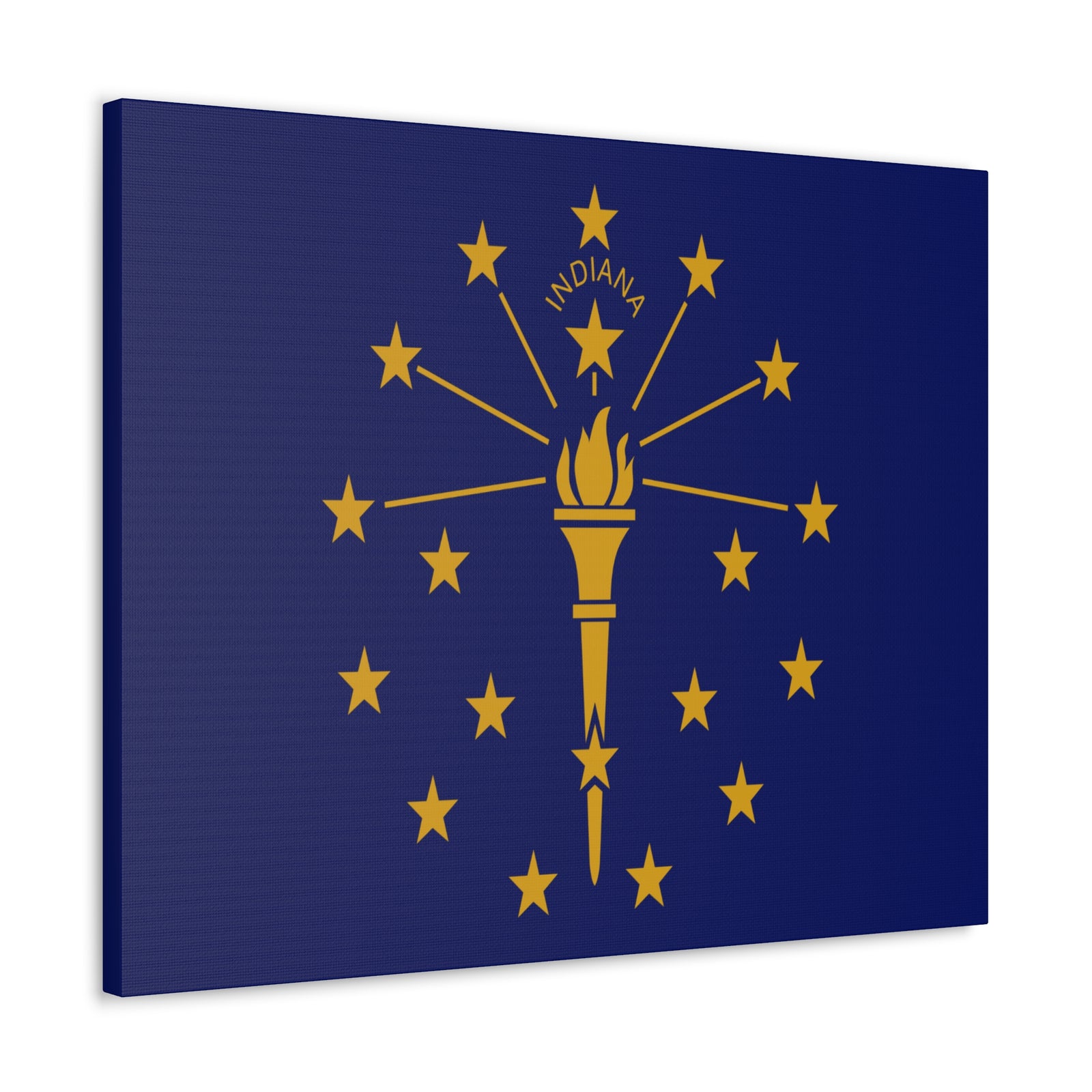 Indiana Stage Flag Canvas Vibrant Wall Art Unframed Home Decor-Express Your Love Gifts
