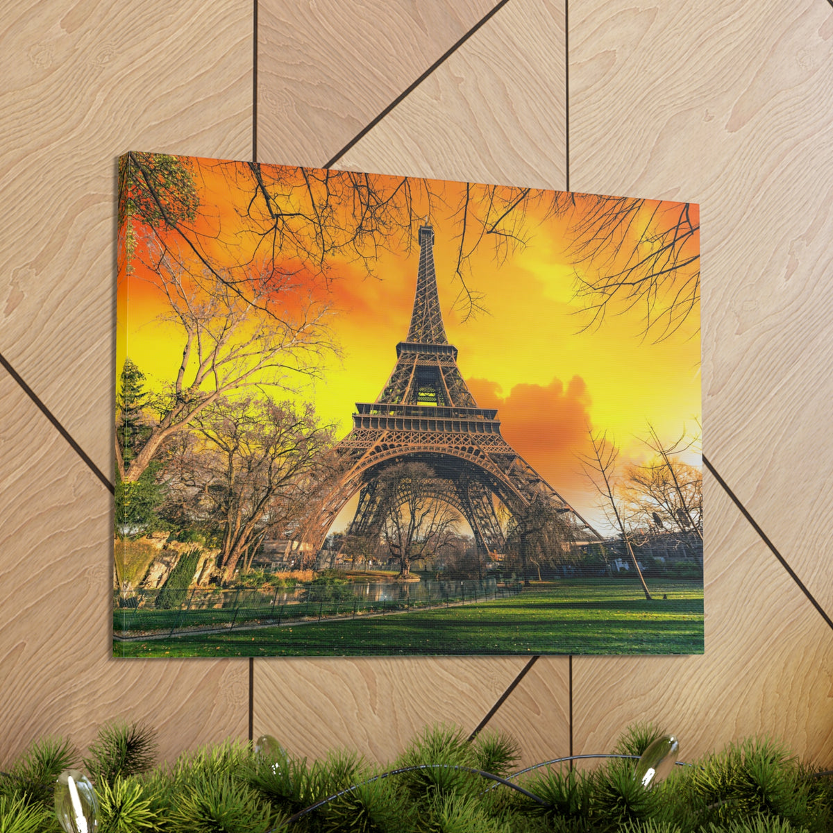 Fantastic View of Paris Eiffel Paris Eiffel Tower Couple France Canvas Artwork High-Quality Breathtaking French City for Home Decor Ready to Hang-Express Your Love Gifts
