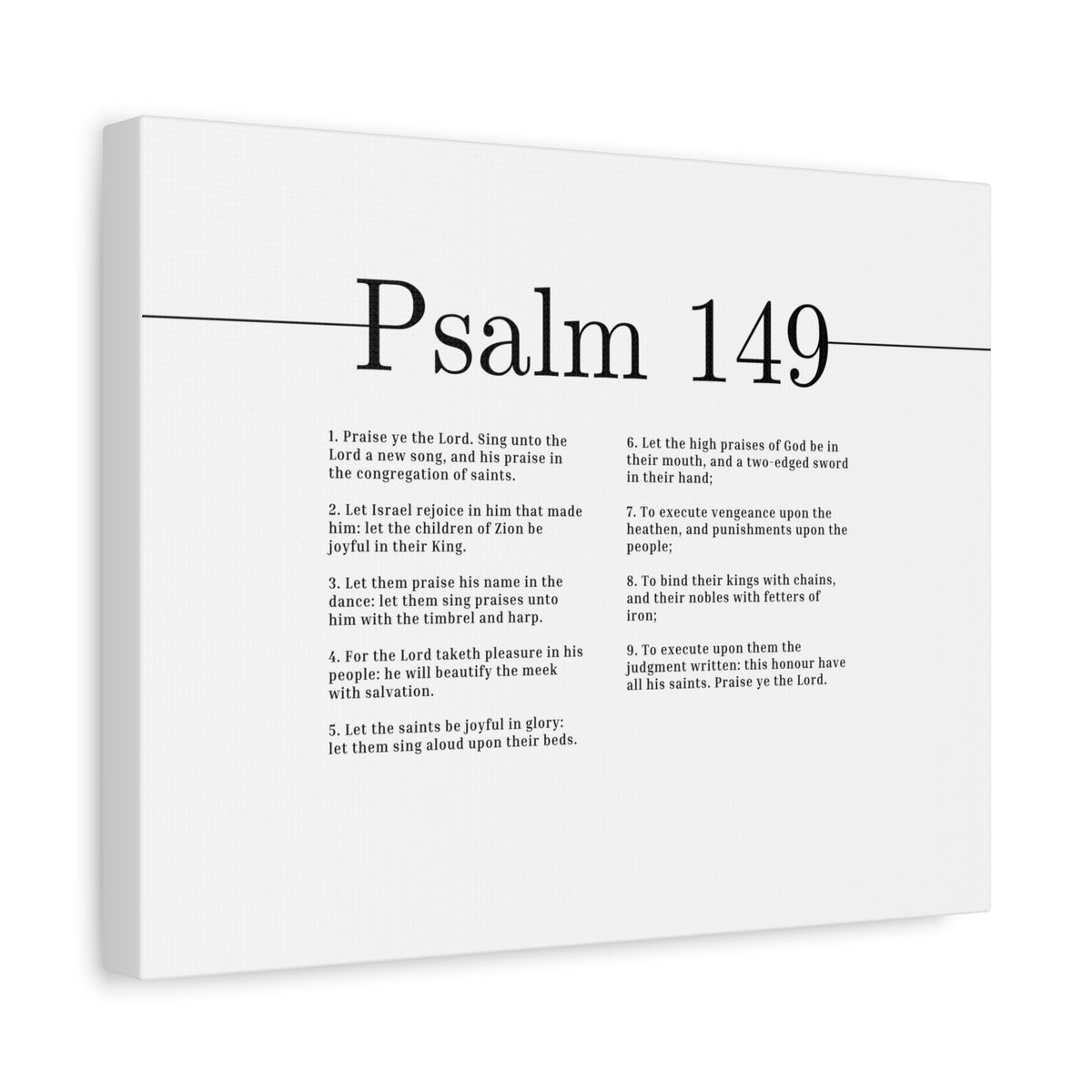 Scripture Canvas High Praises Of God Psalm 149 Christian Wall Art Bible Verse Print Ready to Hang-Express Your Love Gifts