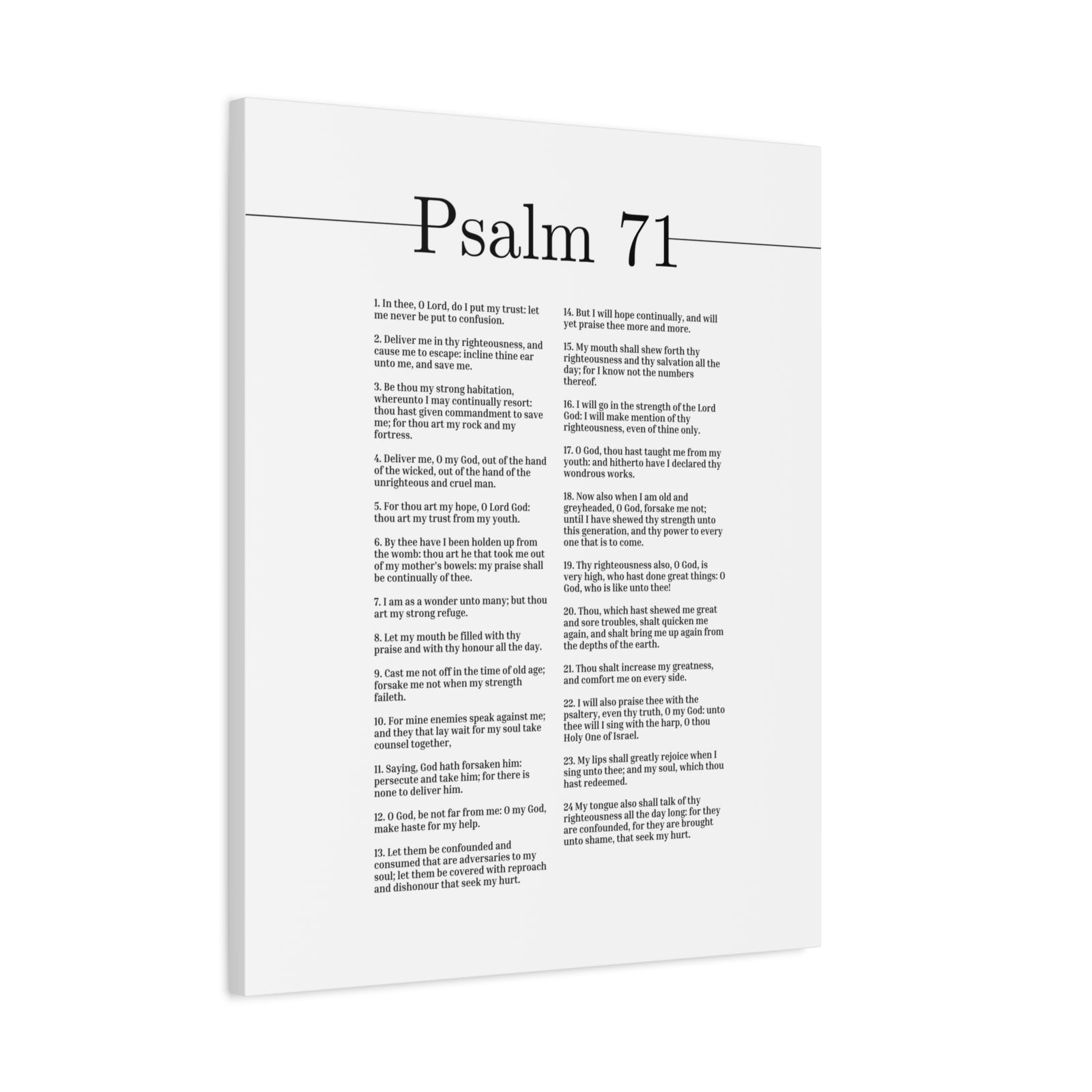Scripture Canvas O Thou Holy One Of Israel Psalm 71 Christian Wall Art Bible Verse Print Ready to Hang-Express Your Love Gifts