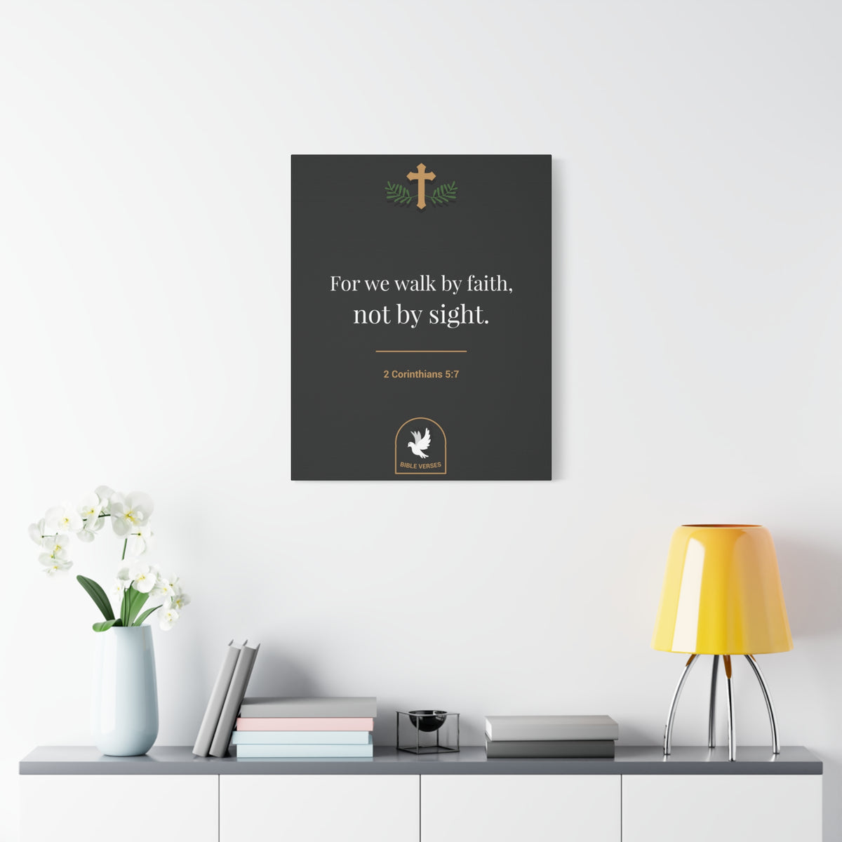 Scripture Walls For We Walk By Faith 2 Corinthians 5:7 Bible Verse Canvas Christian Wall Art Ready To Hang