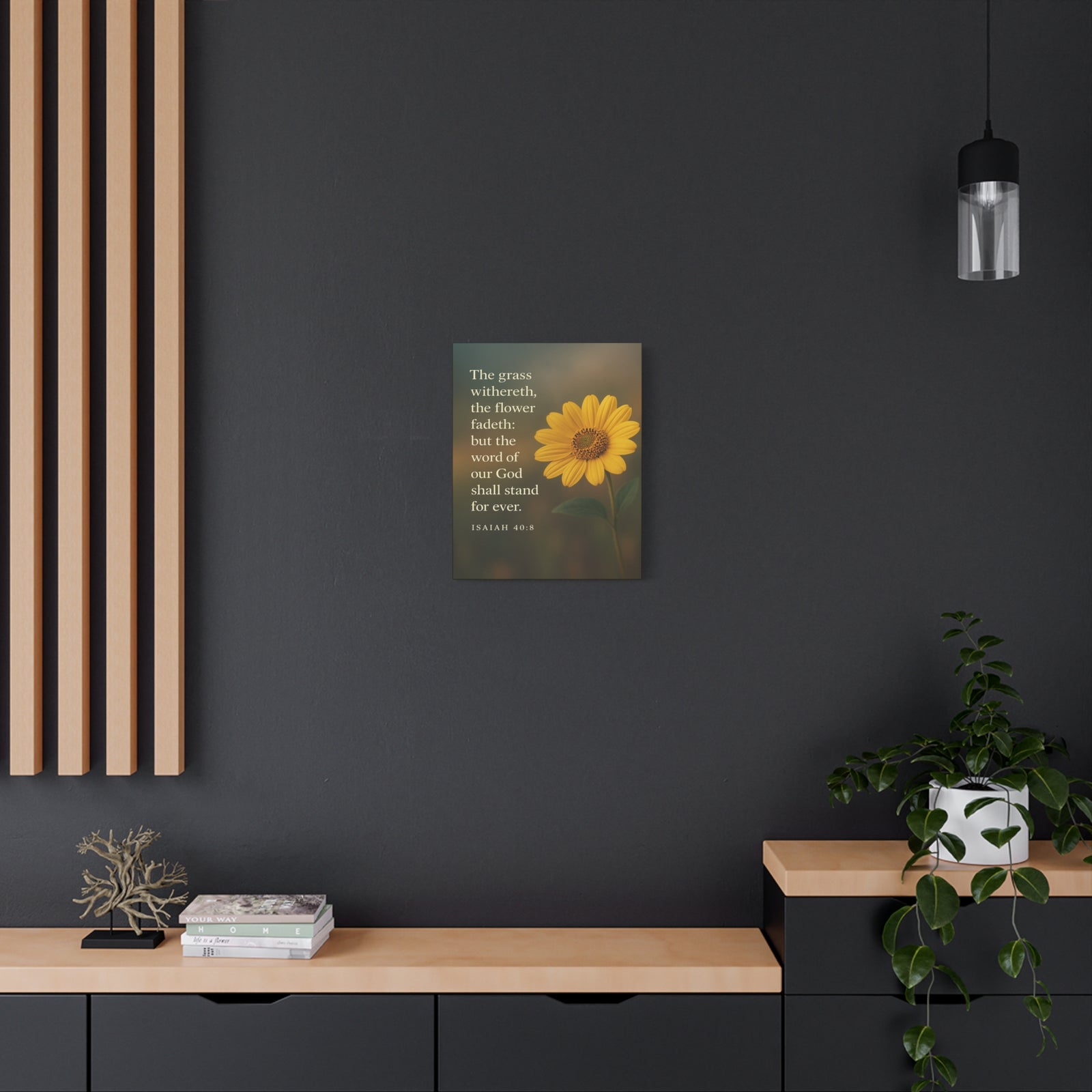 Bible Verse Canvas Isaiah 40:8 Christian Home Décor Wall Art Scripture Ready to Hang Faith Print-Express Your Love Gifts