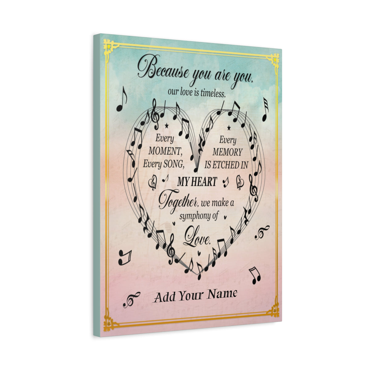 Personalized To My Wife Symphony of Love Canvas Wall Art - Romantic Gift for Her-Express Your Love Gifts