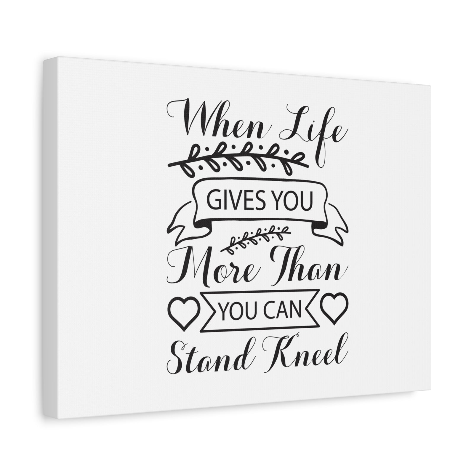 Scripture Canvas You Can Stand, Kneel Psalm 95:6 Christian Wall Art Bible Verse Print Ready to Hang-Express Your Love Gifts