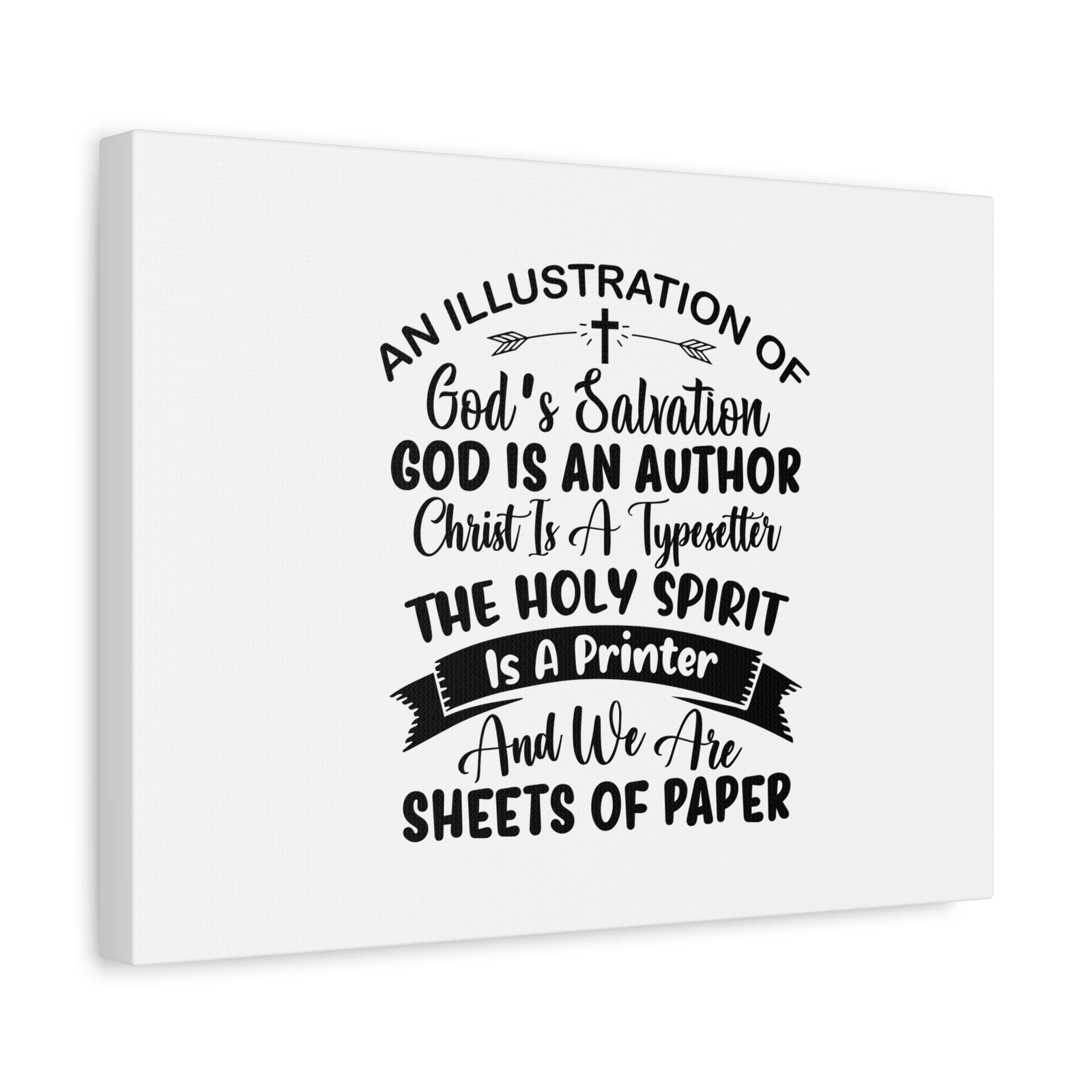 Scripture Canvas God Is An Author Psalm 62:1 Christian Wall Art Bible Verse Print Ready to Hang-Express Your Love Gifts
