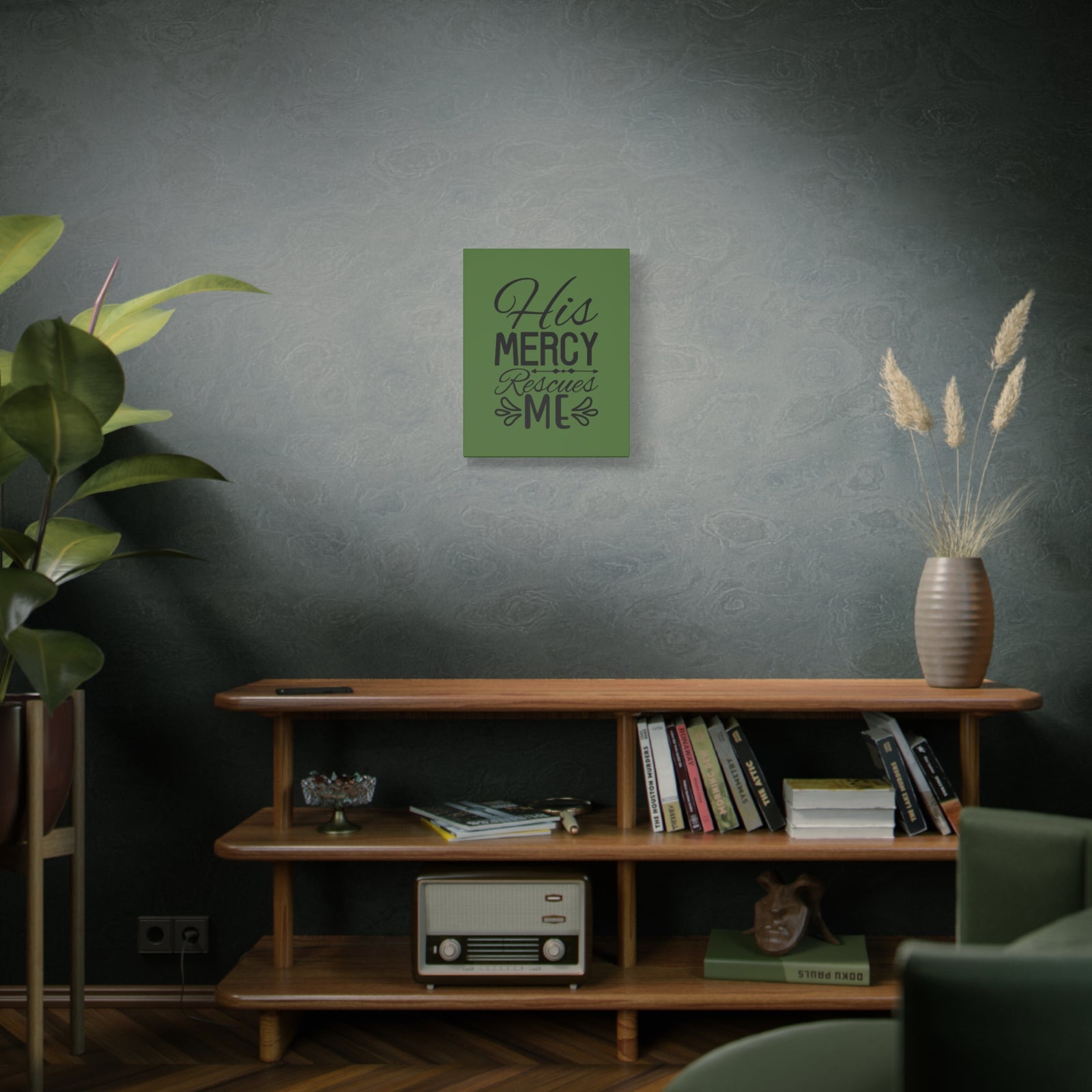 Scripture Walls Rescues Me Dark Green Psalm 71:2 Bible Canvas Christian Wall Art Ready to Hang-Express Your Love Gifts