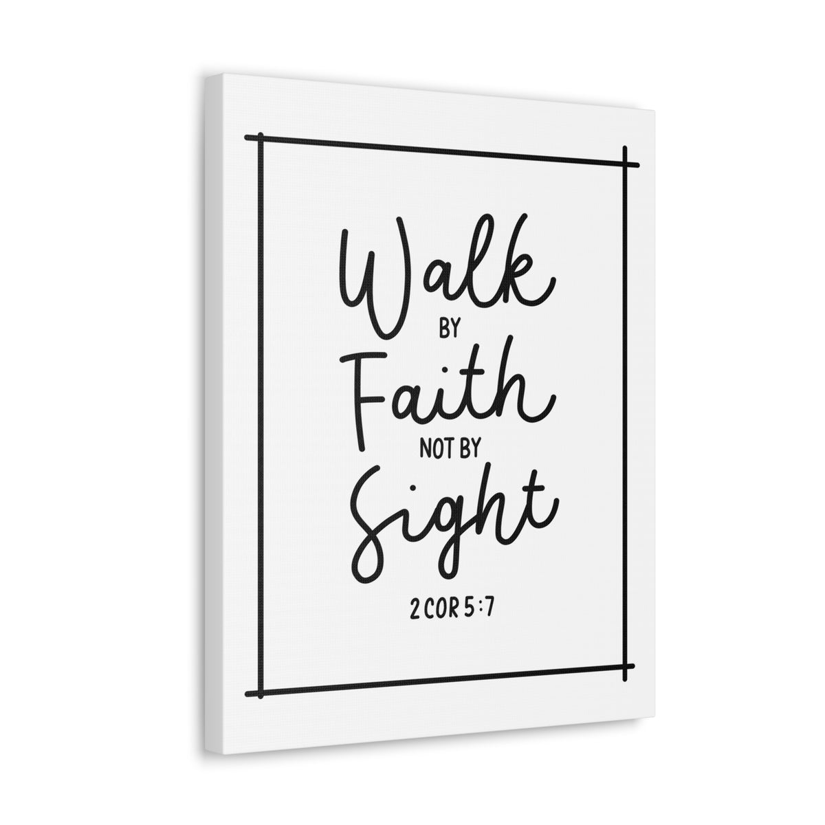 Scripture Canvas Walk By Faith 2 Corinthians 5:7 Christian Wall Art Bible Verse Print Ready To Hang-Express Your Love Gifts