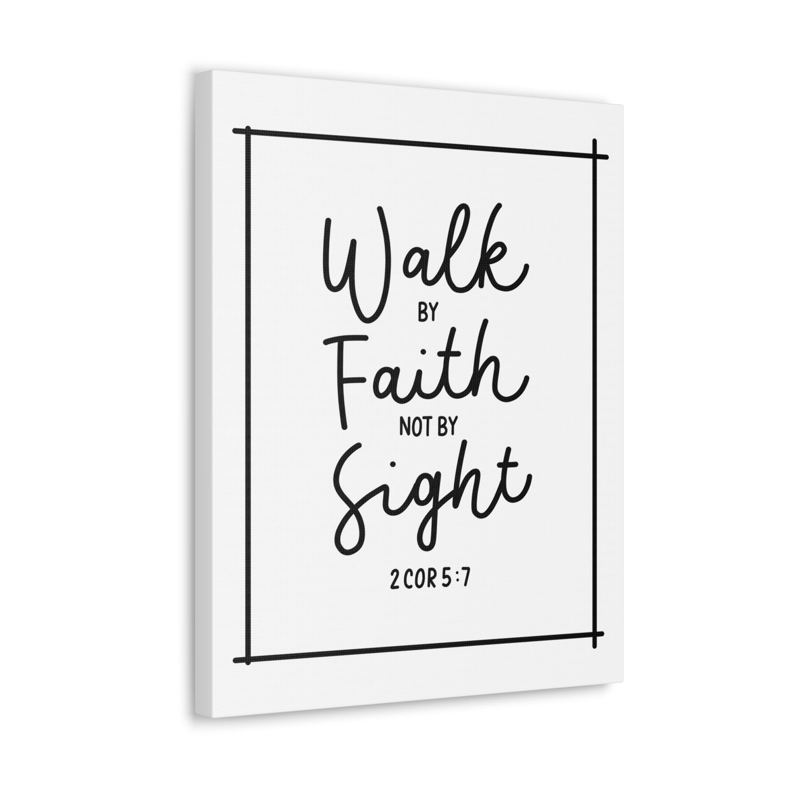 Scripture Canvas Walk By Faith 2 Corinthians 5:7 Christian Wall Art Bible Verse Print Ready To Hang-Express Your Love Gifts