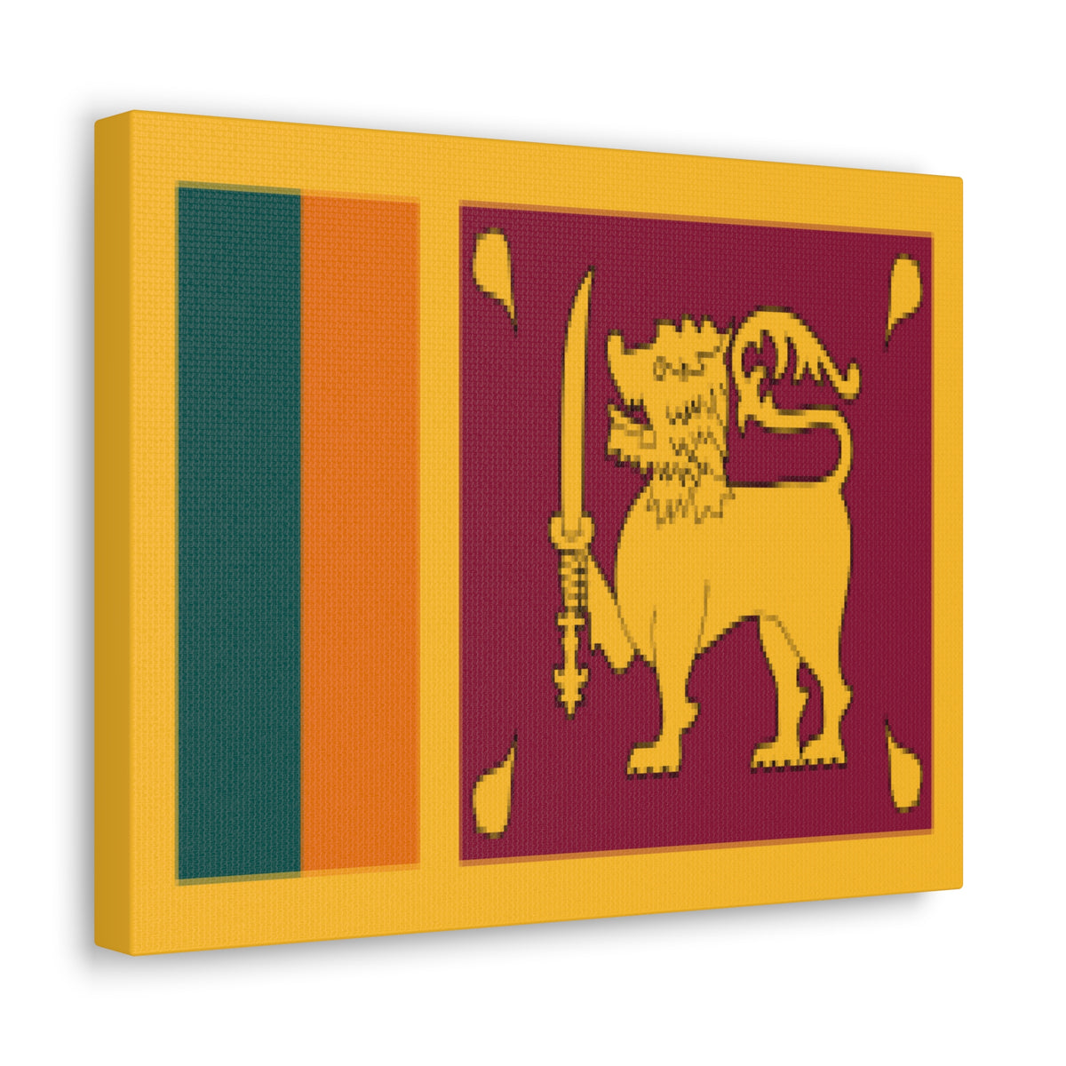 Sri Lanka Country Flag Canvas Vibrant Wall Art Unframed Home Decor-Express Your Love Gifts