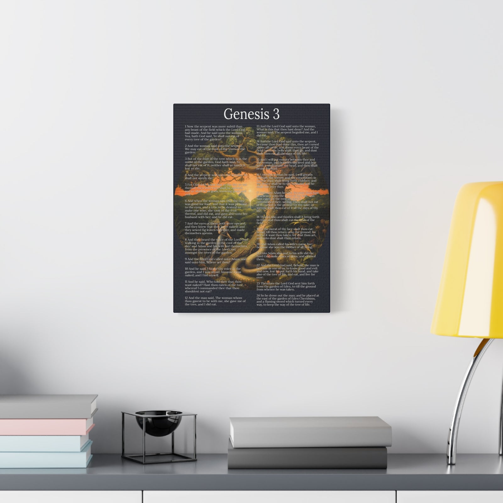 Scripture Walls Fall of Man Genesis 3 Chapter Christian Wall Art Print Ready to Hang Unframed-Express Your Love Gifts