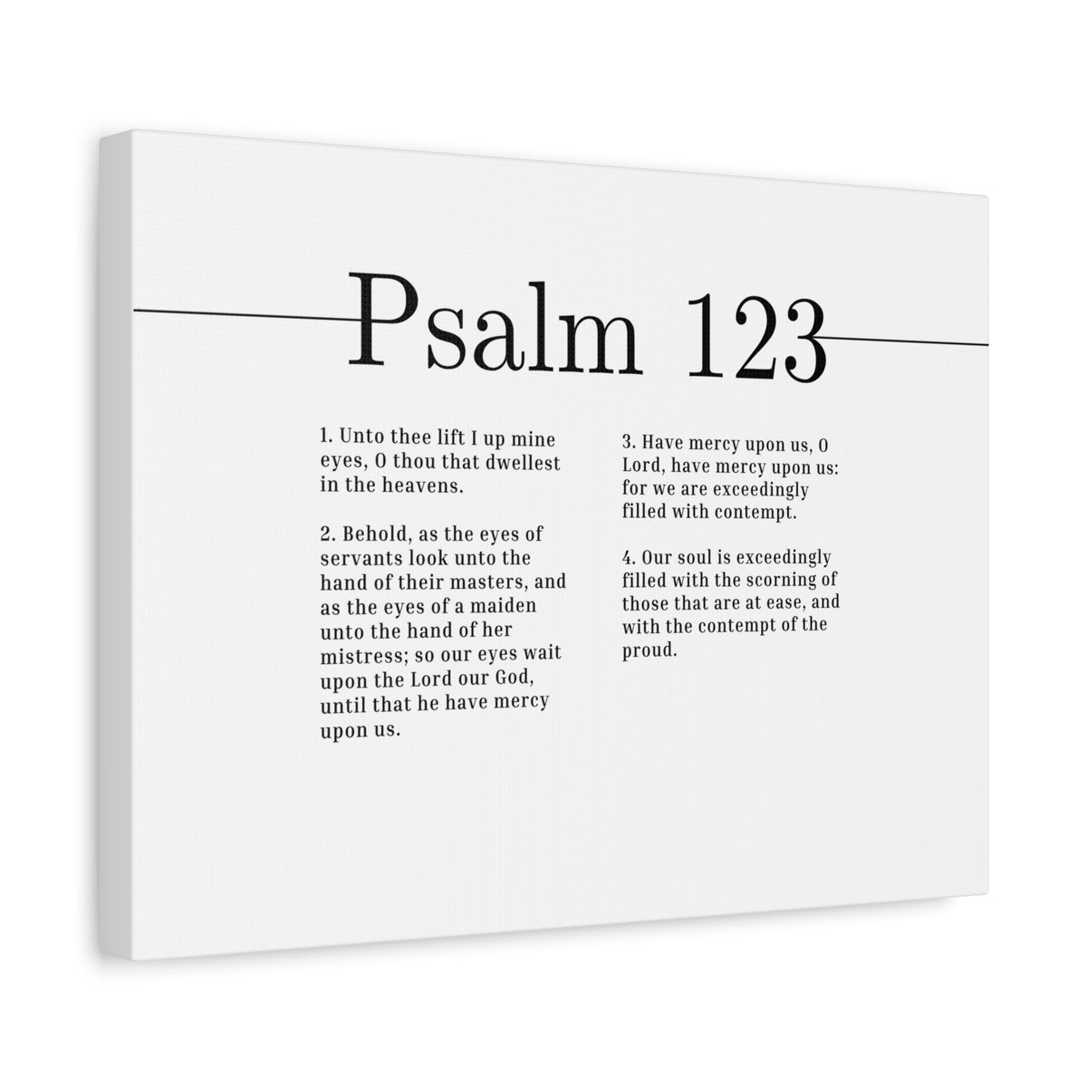 Scripture Canvas The Lord Our God Psalm 123 Christian Wall Art Bible Verse Print Ready to Hang-Express Your Love Gifts