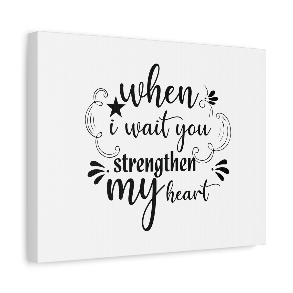 Scripture Canvas Strengthen My Heart Psalm 73:26 Christian Wall Art Bible Verse Print Ready to Hang-Express Your Love Gifts