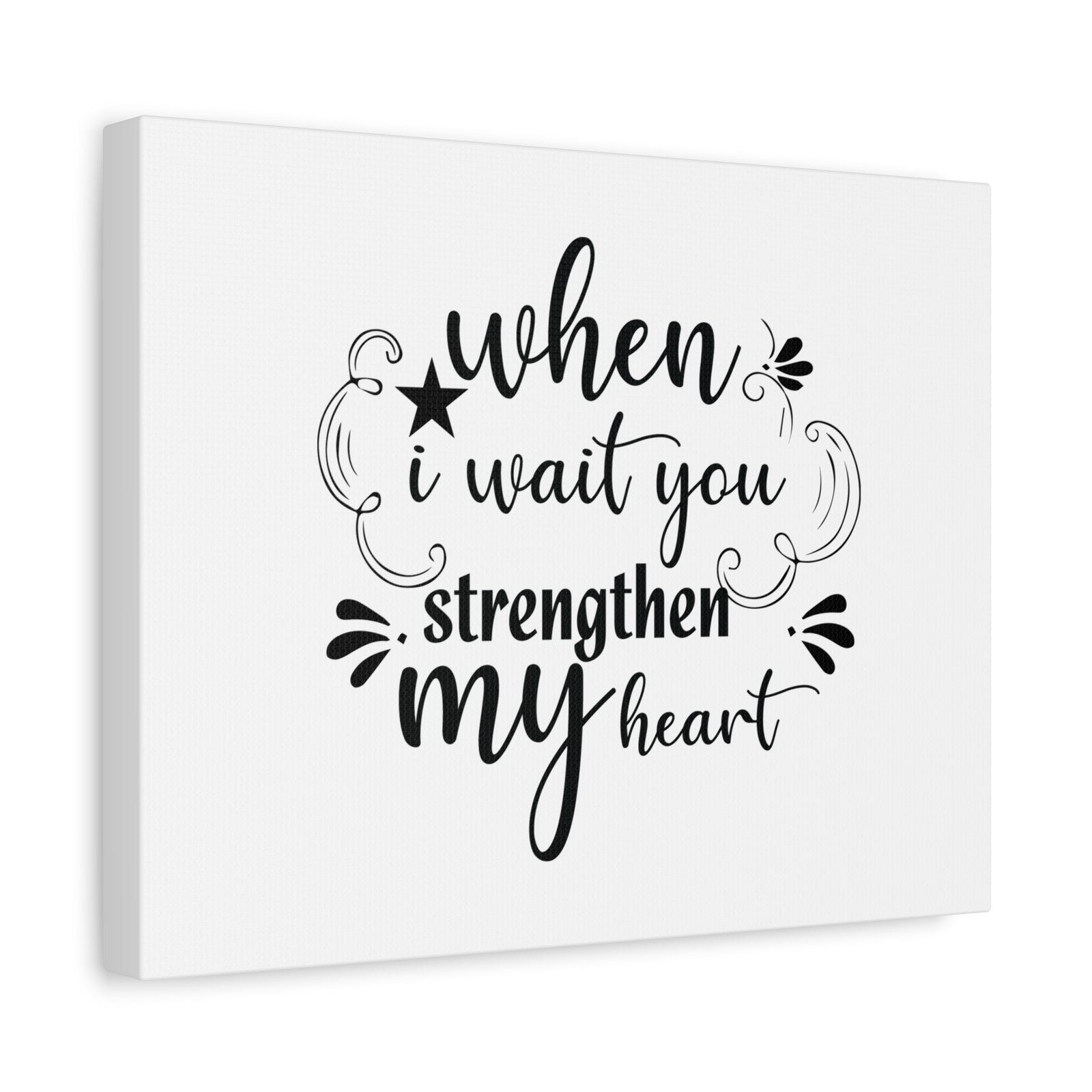 Scripture Canvas Strengthen My Heart Psalm 73:26 Christian Wall Art Bible Verse Print Ready to Hang-Express Your Love Gifts