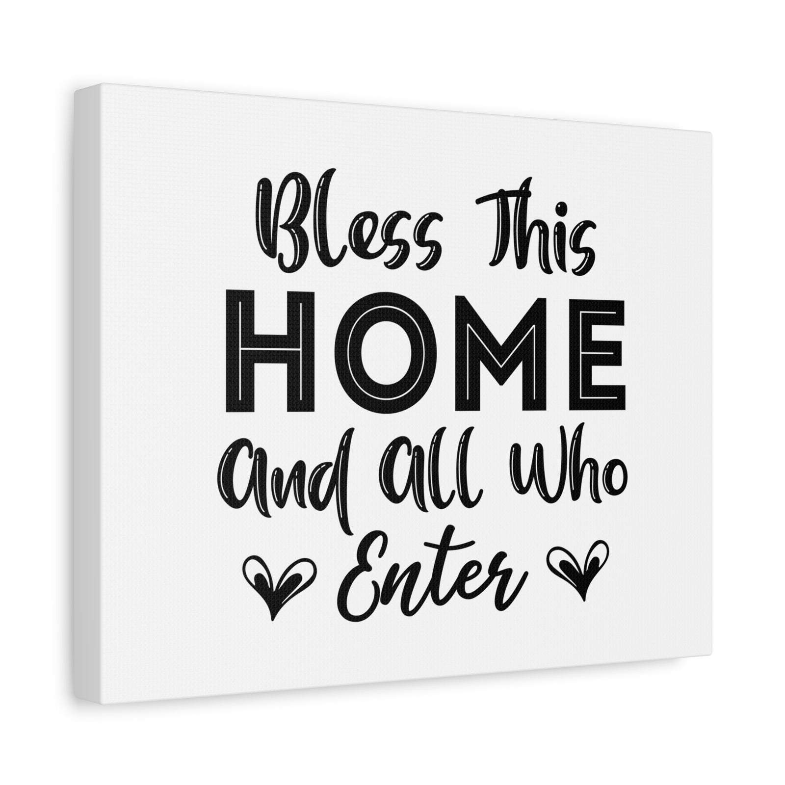 Scripture Canvas Bless This Home And All Who Enter 1 Samuel 25:6 Christian Wall Art Bible Verse Print Ready to Hang-Express Your Love Gifts