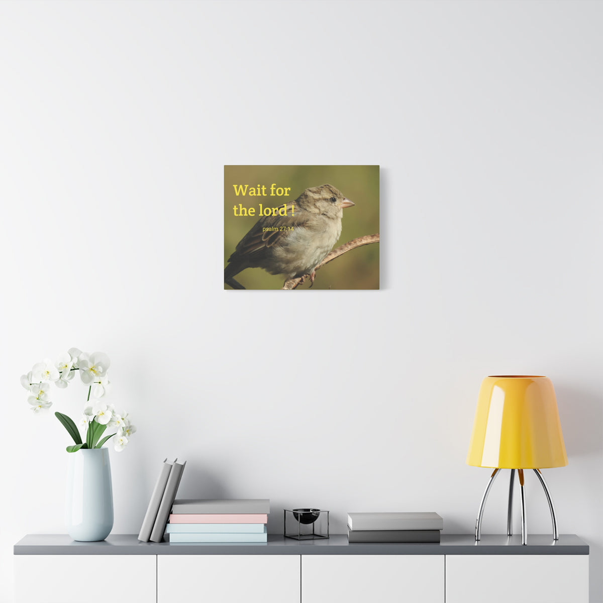 Scripture Walls Wait For The Lord Psalm 27:14 Bible Verse Canvas Christian Wall Art Ready to Hang-Express Your Love Gifts