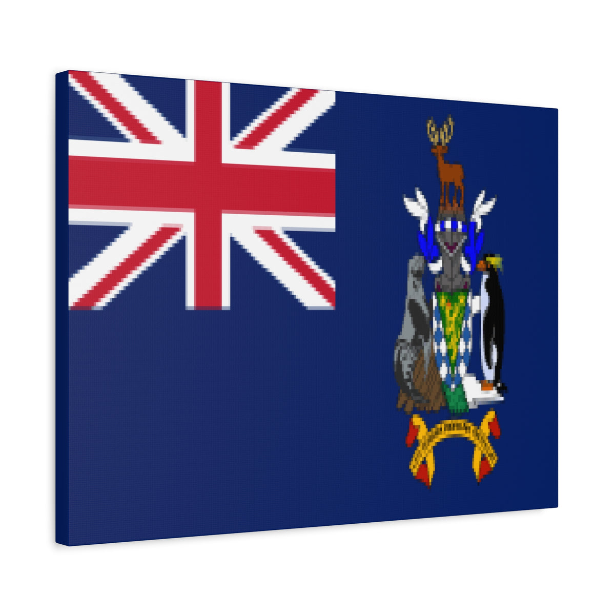 South Georgia Country Flag Canvas Vibrant Wall Art Unframed Home Decor-Express Your Love Gifts