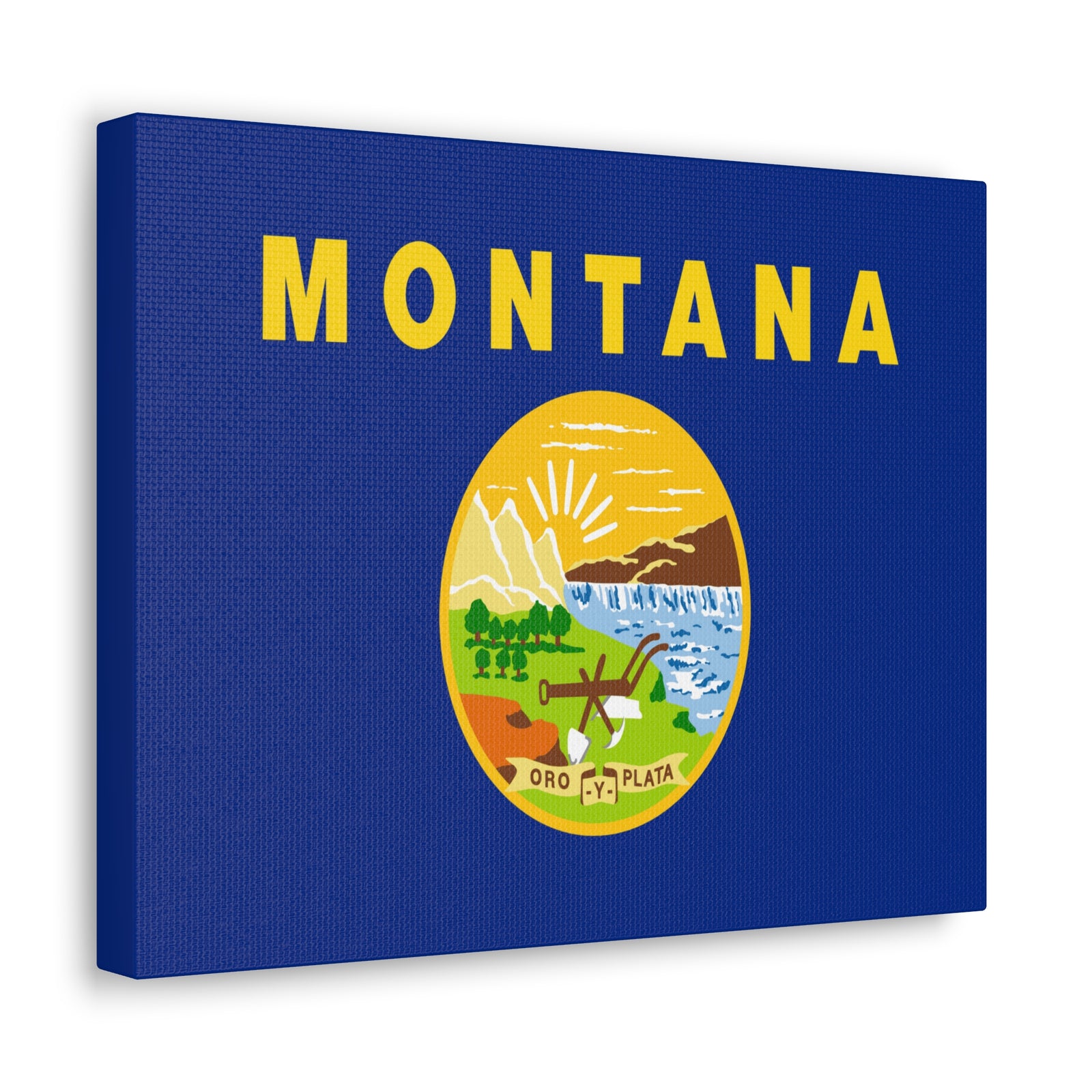 Montana Stage Flag Canvas Vibrant Wall Art Unframed Home Decor-Express Your Love Gifts