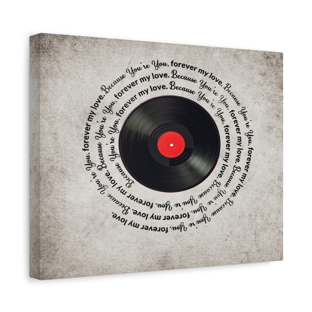 Personalized To My Wife Forever My Love Vinyl Record Canvas Wall Art – Perfect Gift for Music Lovers &amp; Soulmates-Express Your Love Gifts