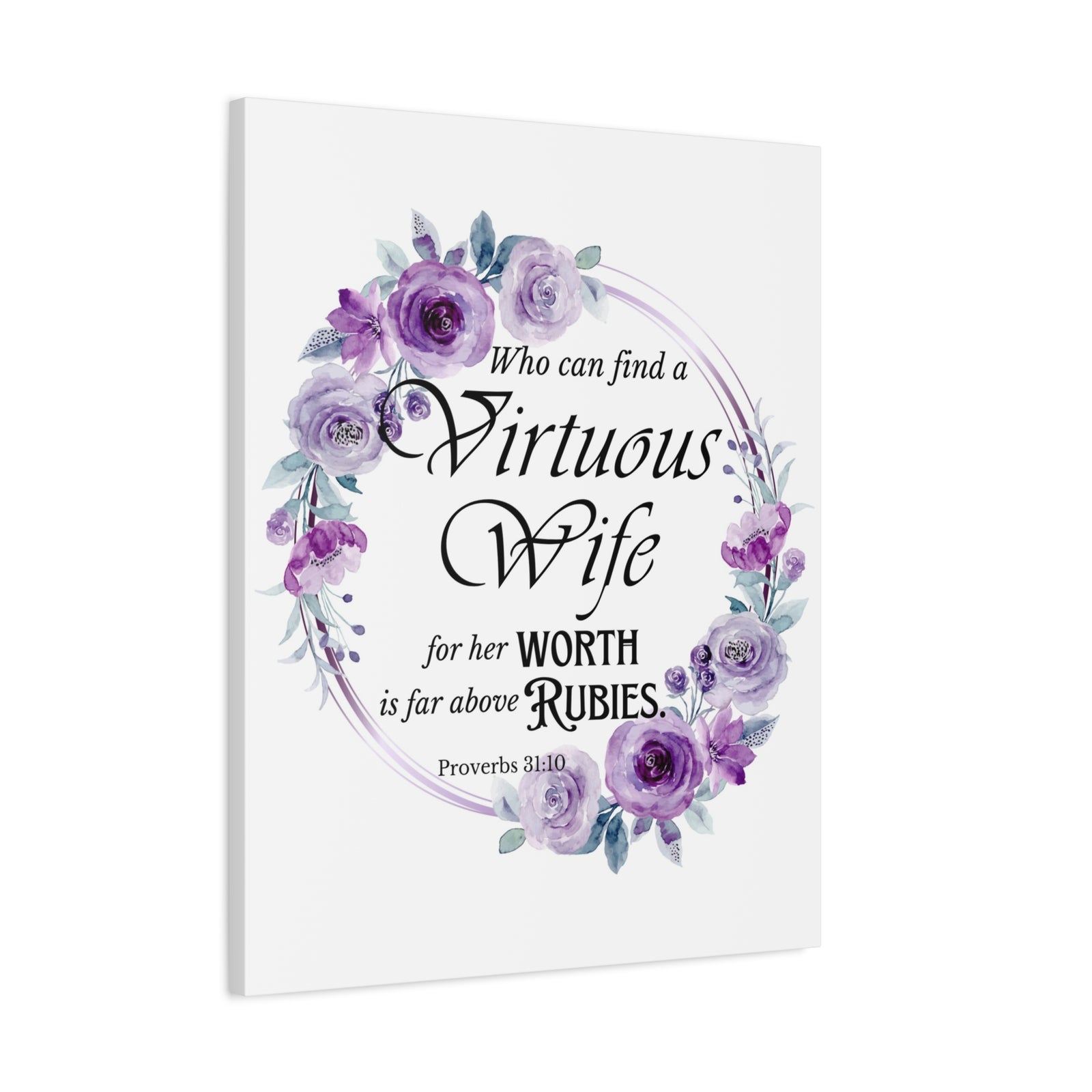 Scripture Walls Proverbs 31:10 A Virtuous Wife Bible Verse Canvas Christian Wall Art Ready to Hang Unframed-Express Your Love Gifts