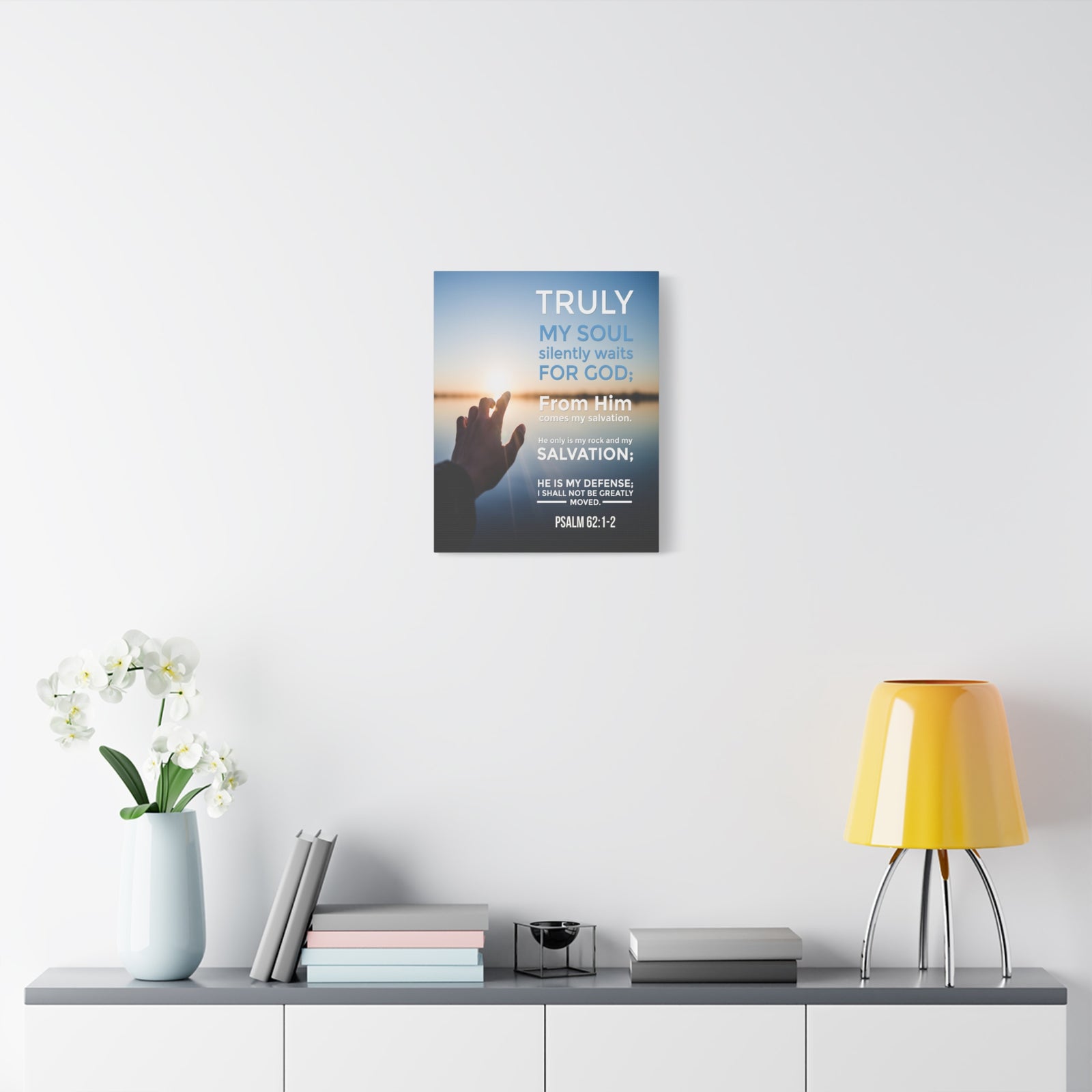 Scripture Walls My Defense Psalm 62:1-2 Christian Wall Art Bible Verse Print Ready to Hang-Express Your Love Gifts