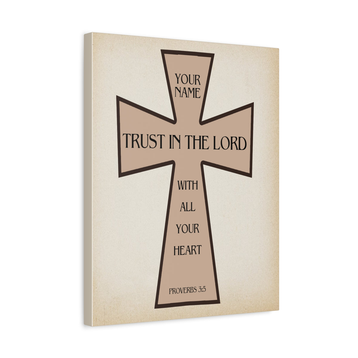 Proverbs 3:5 Trust in The Lord Cross Canvas Gallery Wraps-Express Your Love Gifts