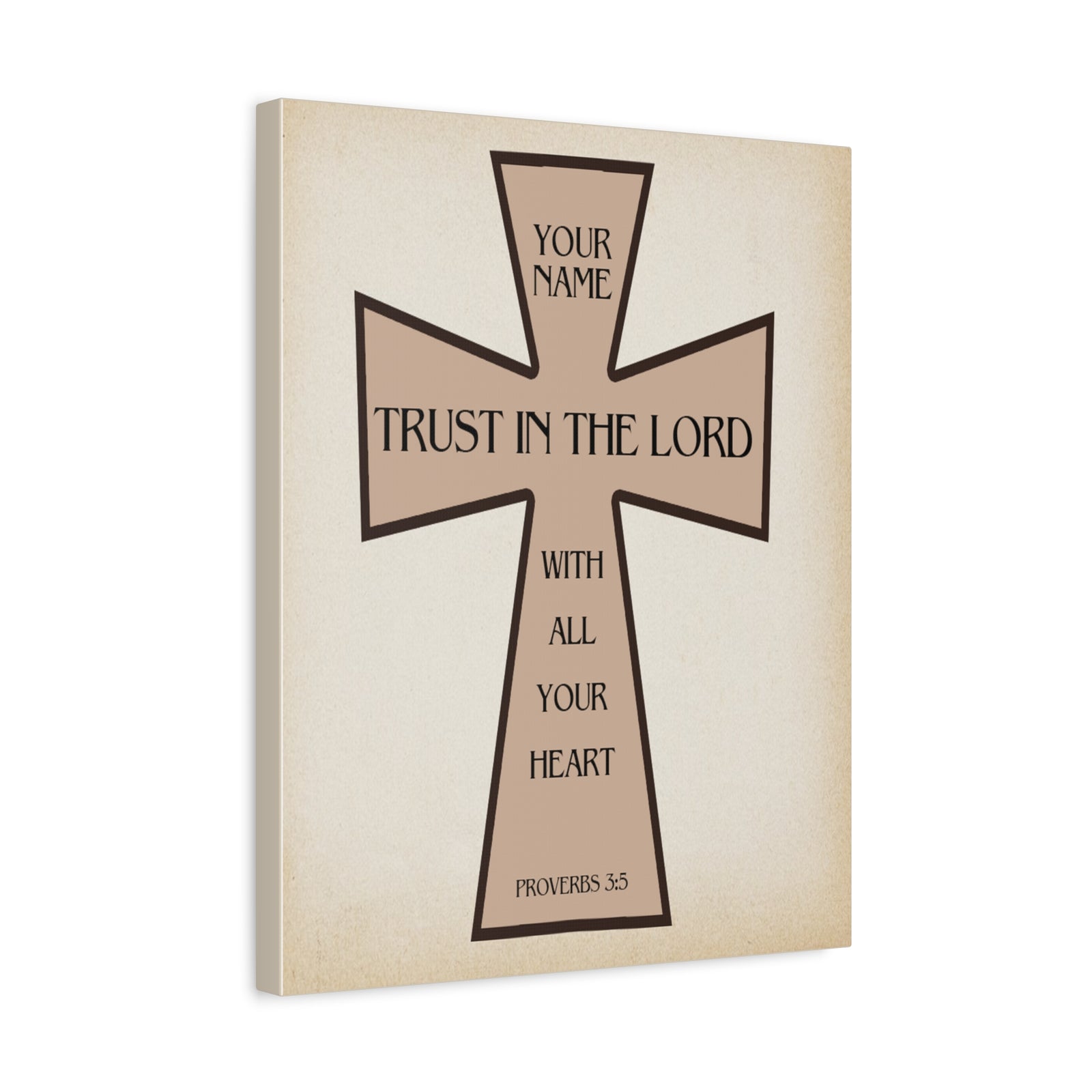 Proverbs 3:5 Trust in The Lord Cross Canvas Gallery Wraps-Express Your Love Gifts