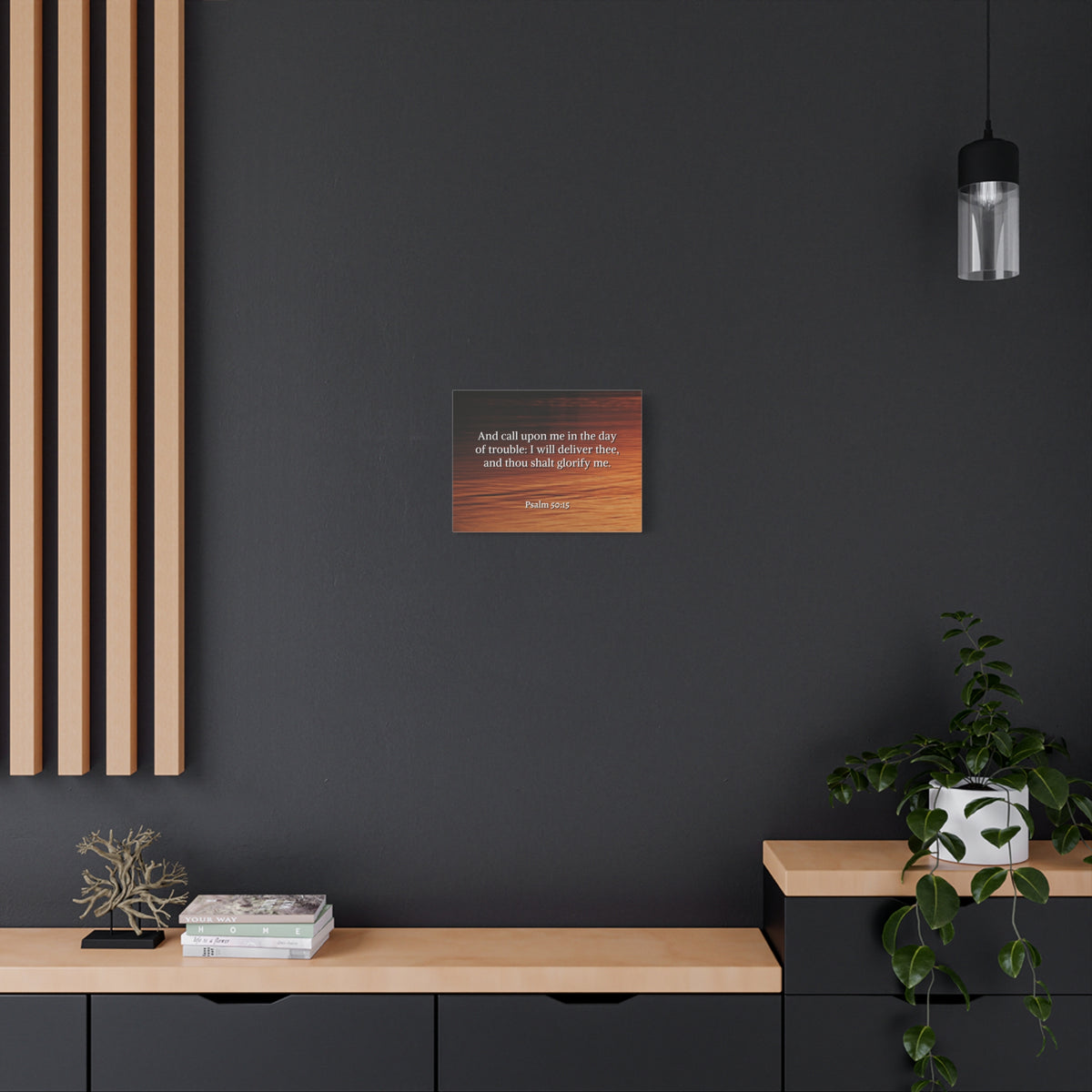 Scripture Walls Call On Me Psalm 50:15 Bible Verse Canvas Christian Wall Art Ready to Hang-Express Your Love Gifts