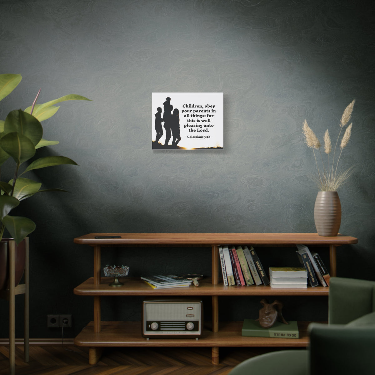 Scripture Walls Obey Your Parents Colossians 3:20 Bible Verse Canvas Christian Wall Art Ready to Hang-Express Your Love Gifts