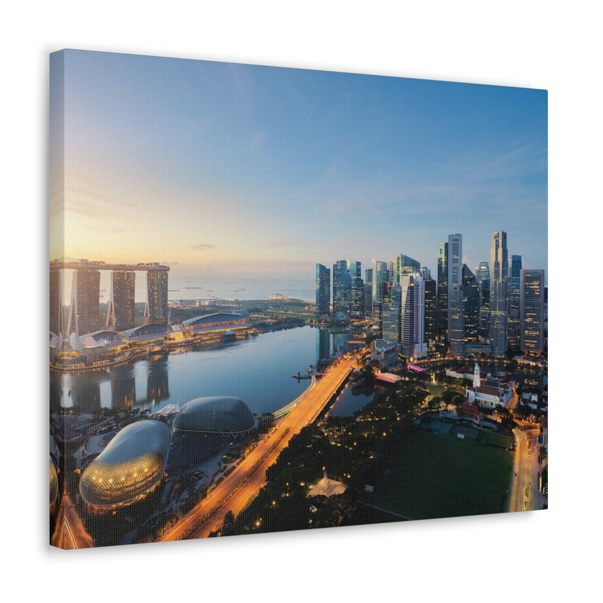 Singapore Daylight Skyline Canvas Artwork High-Quality Breathtaking Stunning Cityscape for Home Decor Ready to Hang-Express Your Love Gifts
