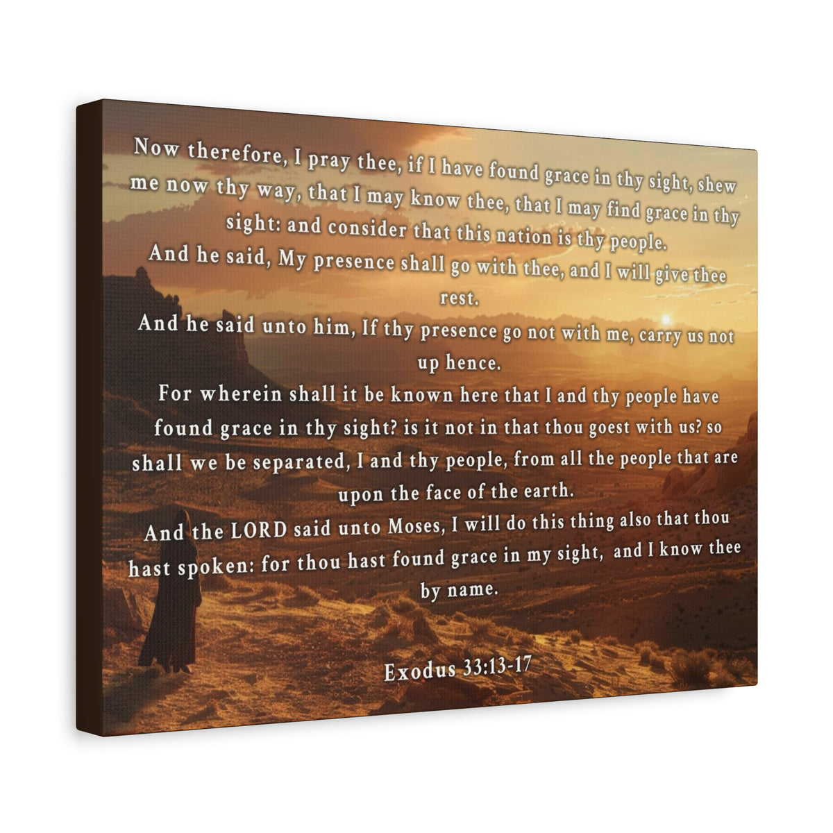 Scripture Walls Exodus 33:13-17 KJV Christian Wall Art Print Ready to Hang Unframed-Express Your Love Gifts