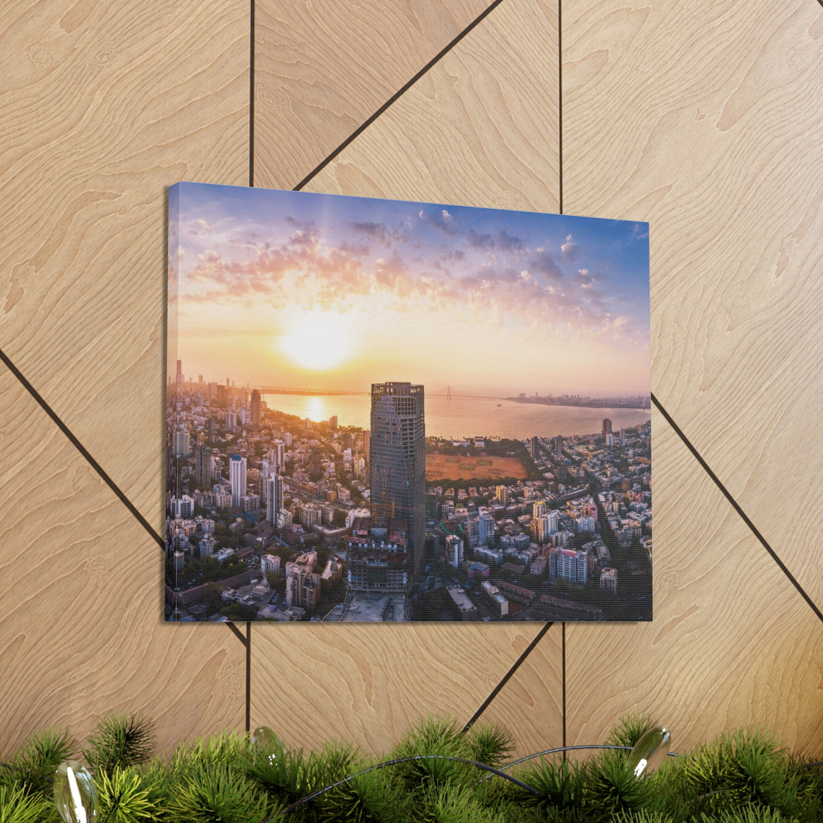 Mumbai Daytime Skyline Canvas Artwork High-Quality Breathtaking Stunning Cityscape for Home Decor Ready to Hang-Express Your Love Gifts