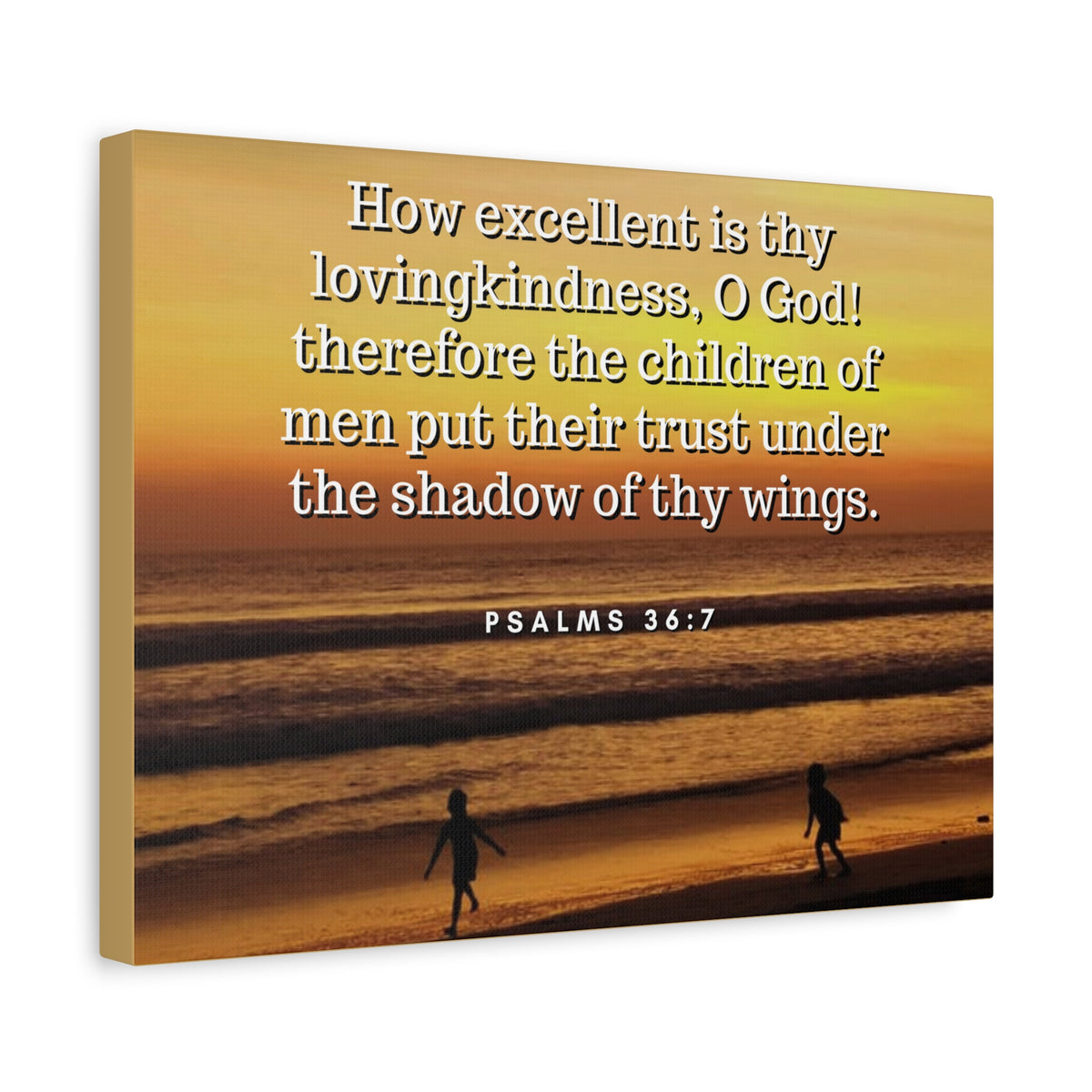 Scripture Walls Children Of Men Psalms 36:7 Bible Verse Canvas Christian Wall Art Ready to Hang-Express Your Love Gifts