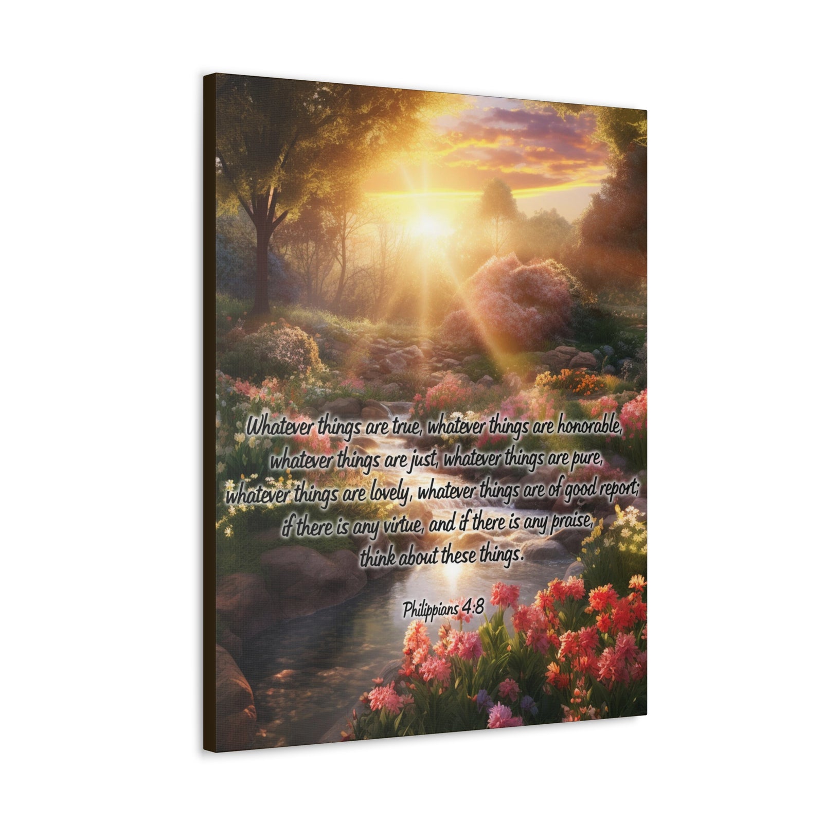 Scripture Walls Whatever Things Philippians 4:8 Christian Wall Art Print Ready to Hang Unframed-Express Your Love Gifts