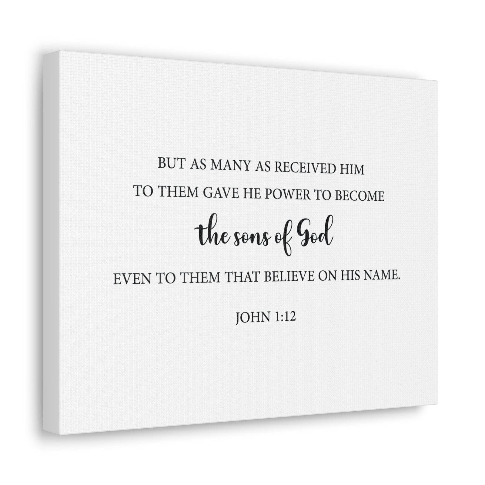 Scripture Walls The Sons Of God John 1:12 Bible Verse Canvas Christian Wall Art Ready To Hang-Express Your Love Gifts