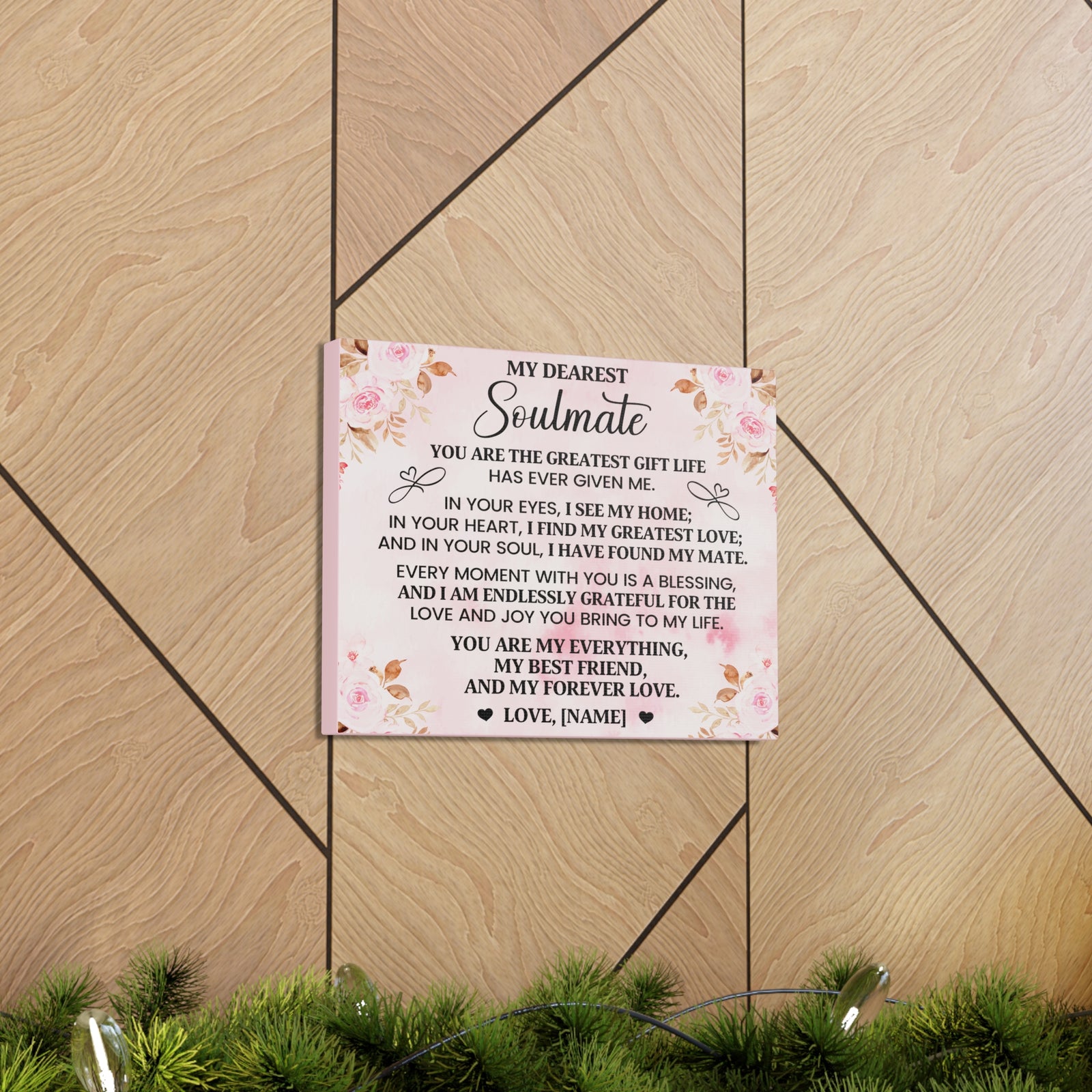 Personalized You Are The Greatest Gift Romantic Inspirational Print Ready to Hang Artwork Unframed-Express Your Love Gifts