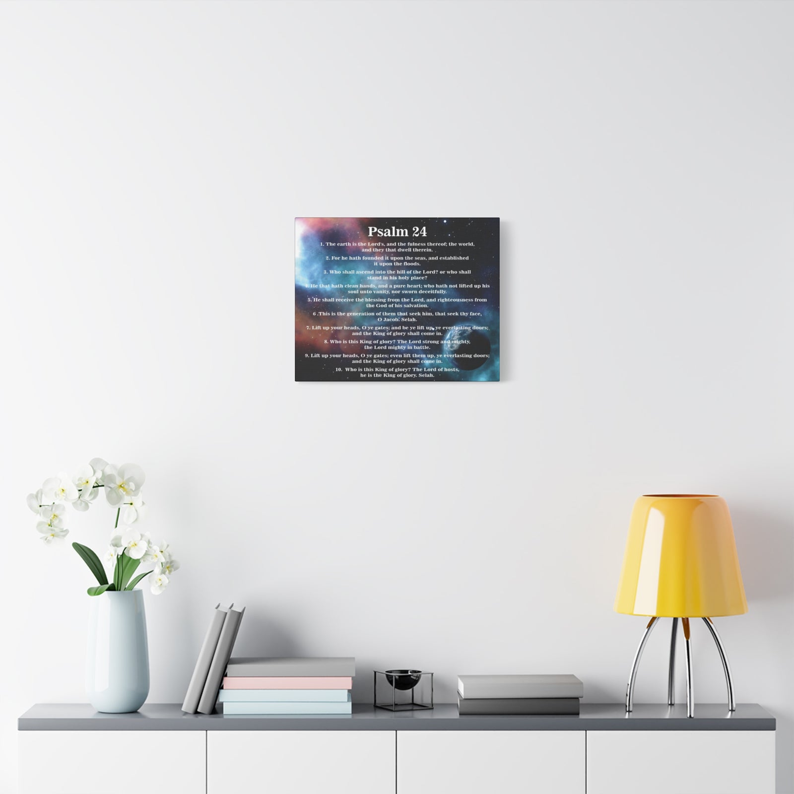 Scripture Canvas Christ is King Psalm 24 Christian Wall Art Bible Verse Print Ready to Hang-Express Your Love Gifts