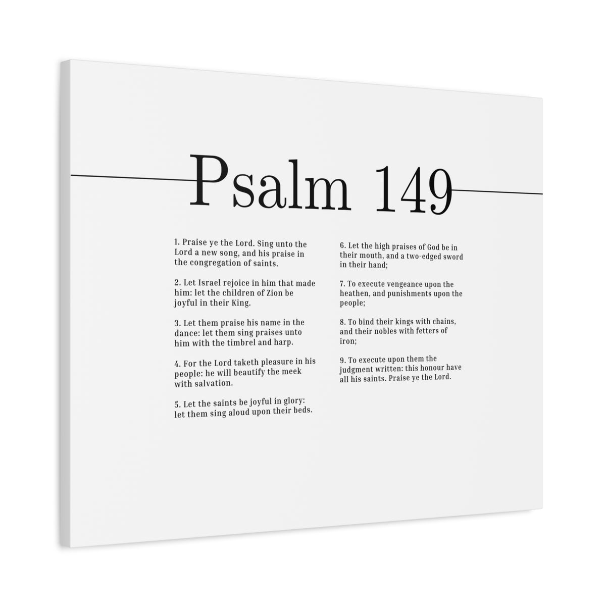 Scripture Canvas High Praises Of God Psalm 149 Christian Wall Art Bible Verse Print Ready to Hang-Express Your Love Gifts