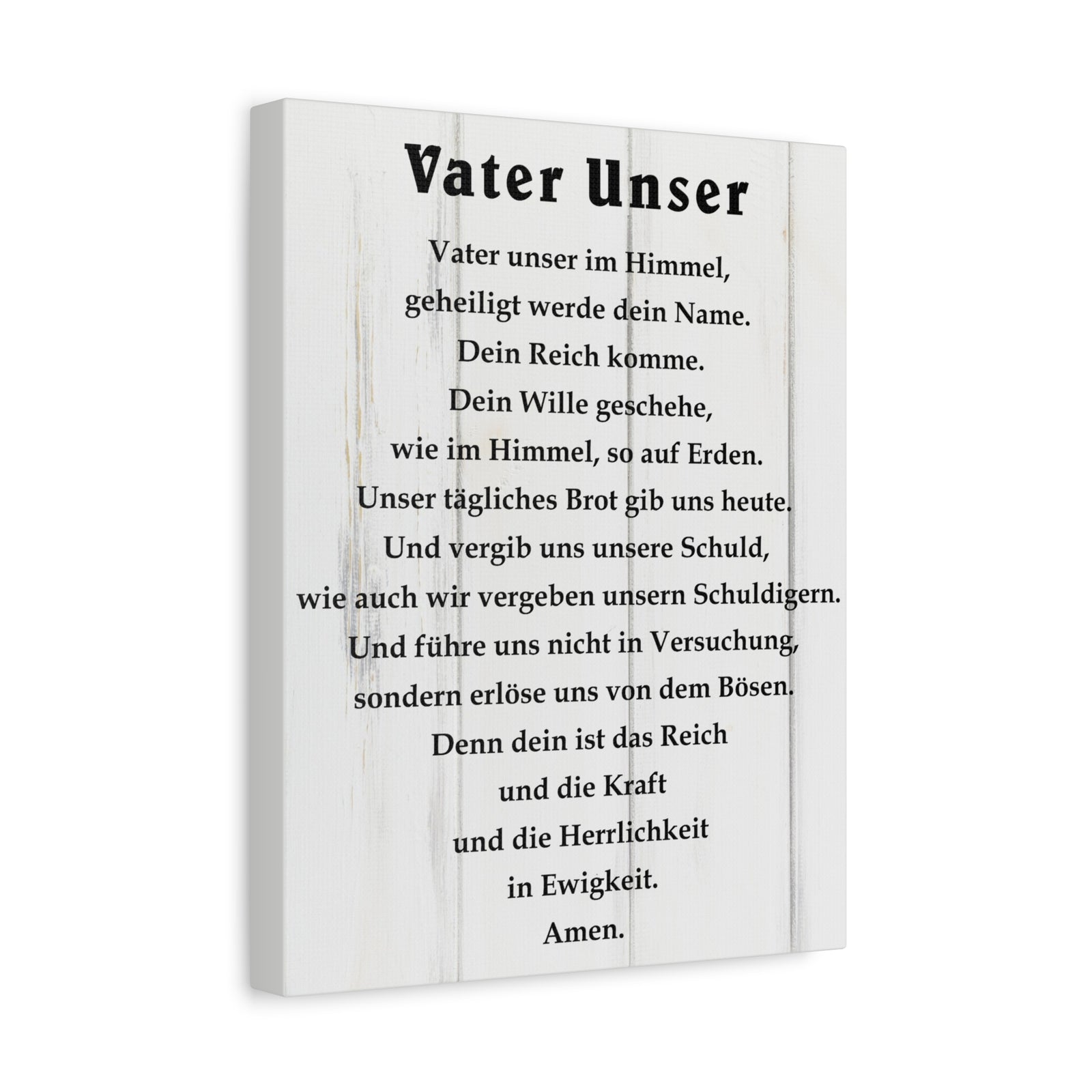 Scripture Walls Lord's Prayer Vater Unser German Wood Bible Verse Canvas Christian Wall Art Ready to Hang Unframed-Express Your Love Gifts