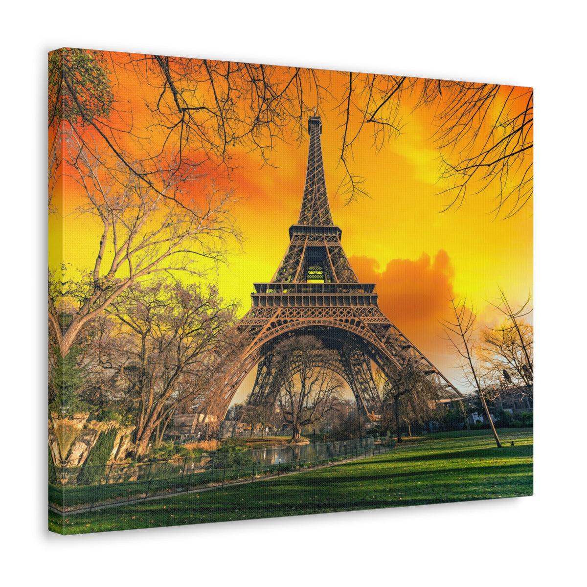 Fantastic View of Paris Eiffel Paris Eiffel Tower Couple France Canvas Artwork High-Quality Breathtaking French City for Home Decor Ready to Hang-Express Your Love Gifts