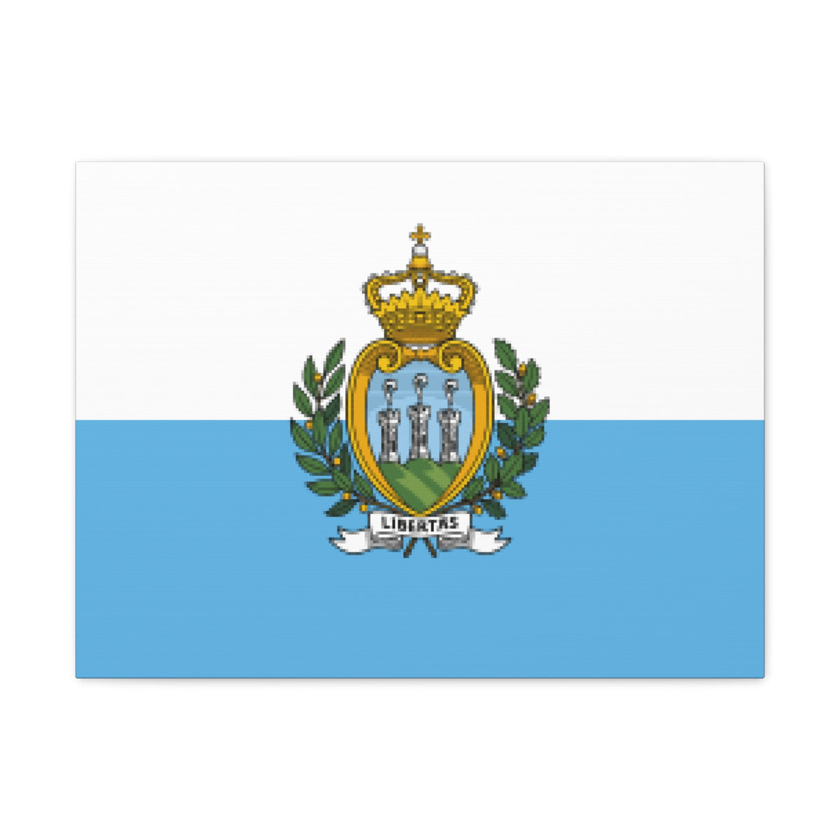 San Marino Country Flag Canvas Vibrant Wall Art Unframed Home Decor-Express Your Love Gifts