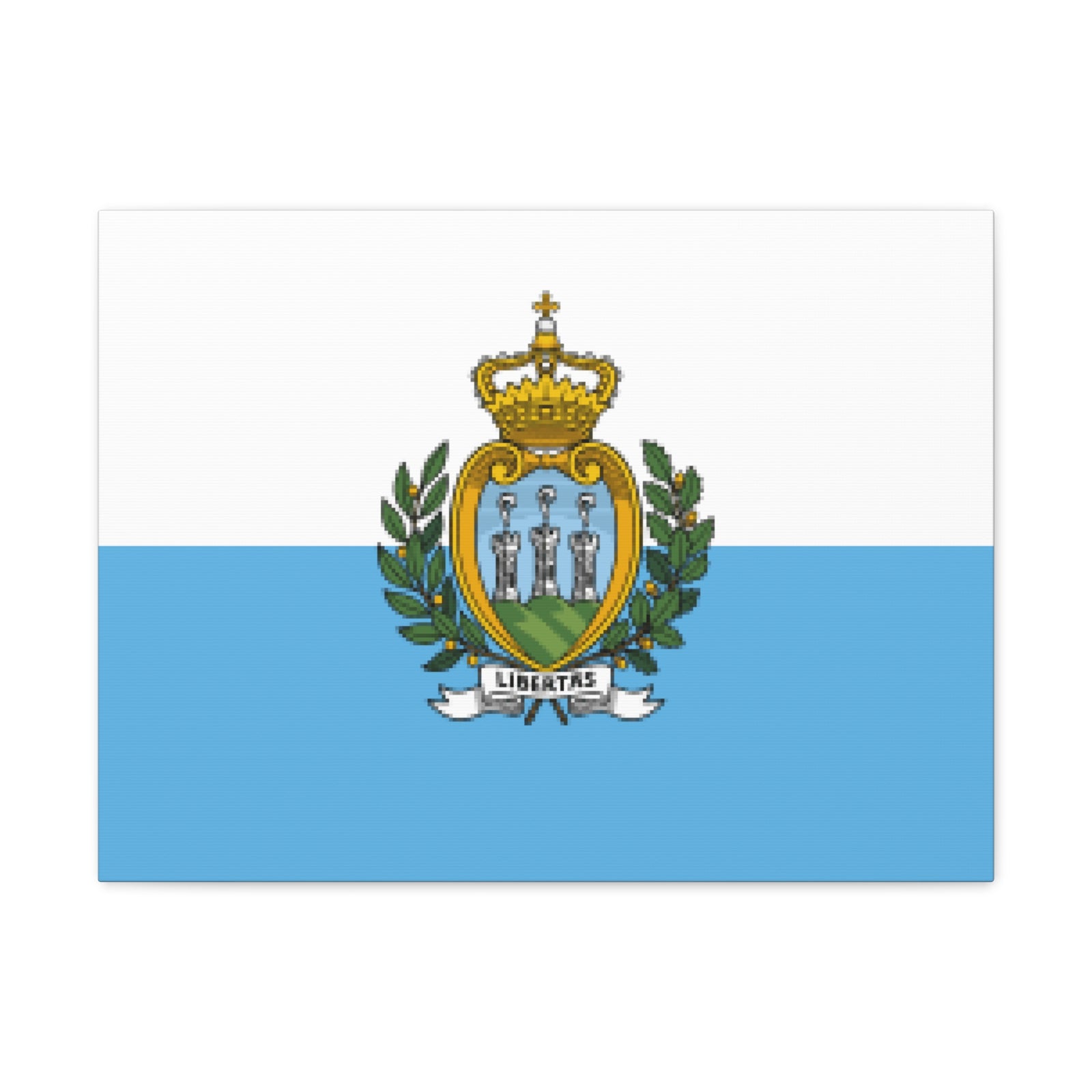 San Marino Country Flag Canvas Vibrant Wall Art Unframed Home Decor-Express Your Love Gifts
