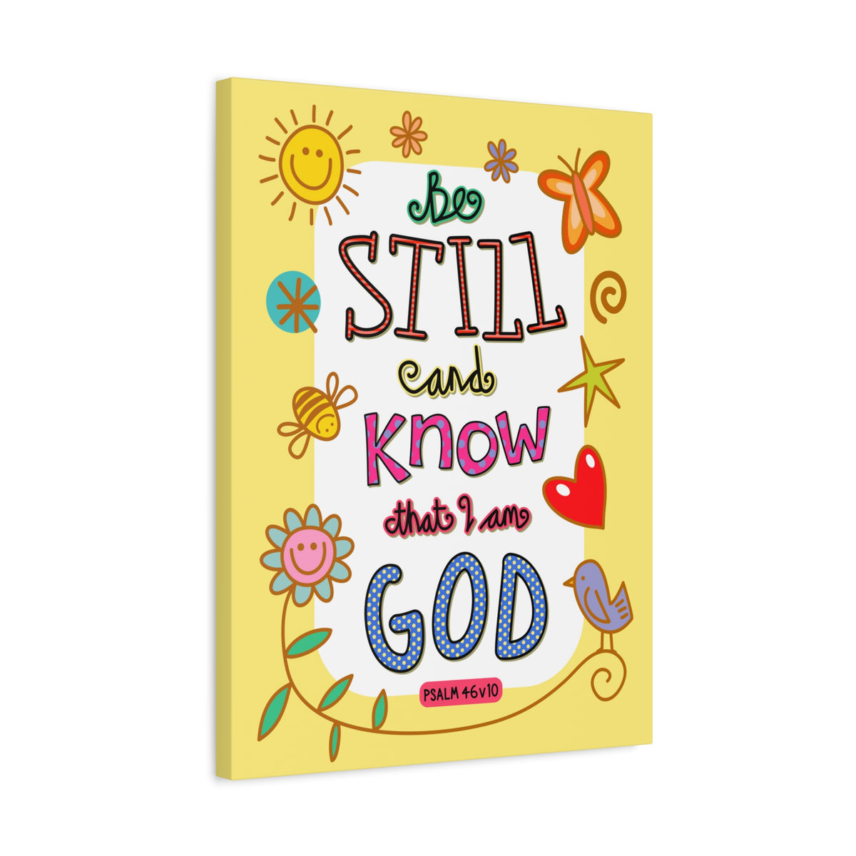 Scripture Walls Know That I Am God Psalm 46:10 Bible Verse Canvas Christian Wall Art Ready to Hang-Express Your Love Gifts