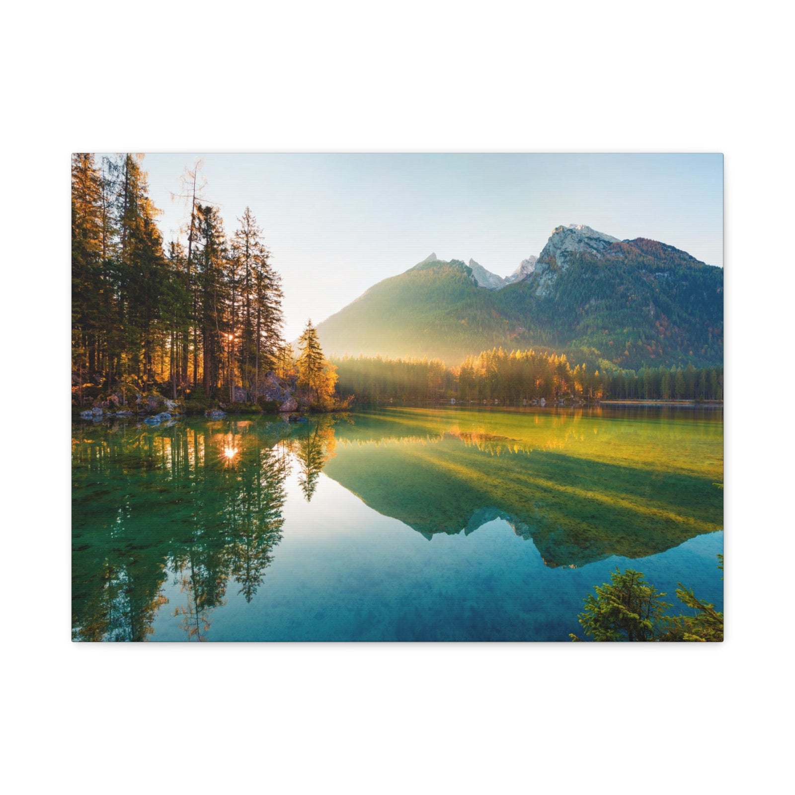 Mountain Lake In Colorado Modern Multicolor Scenic Nature Photography Canvas Home Office Decor Ready to Hang-Express Your Love Gifts